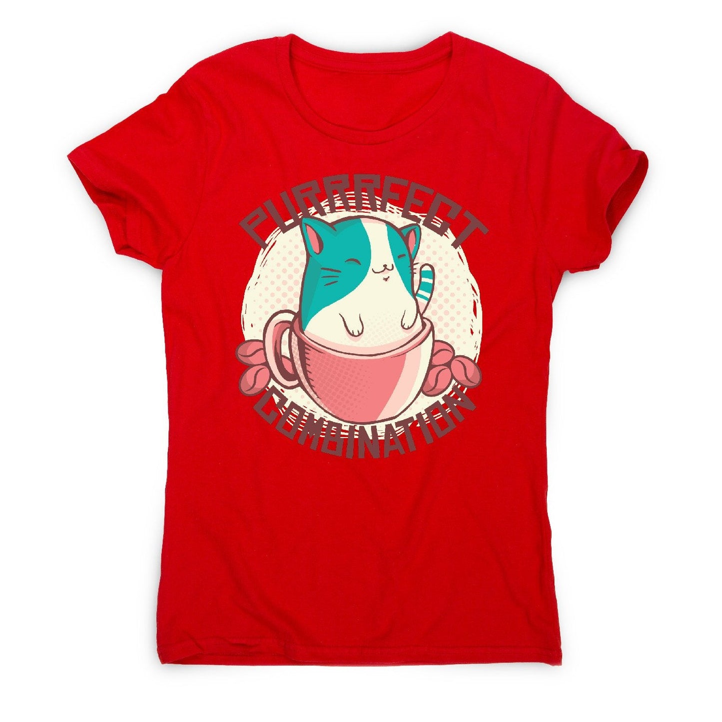Coffee cat combination - women's funny premium t-shirt