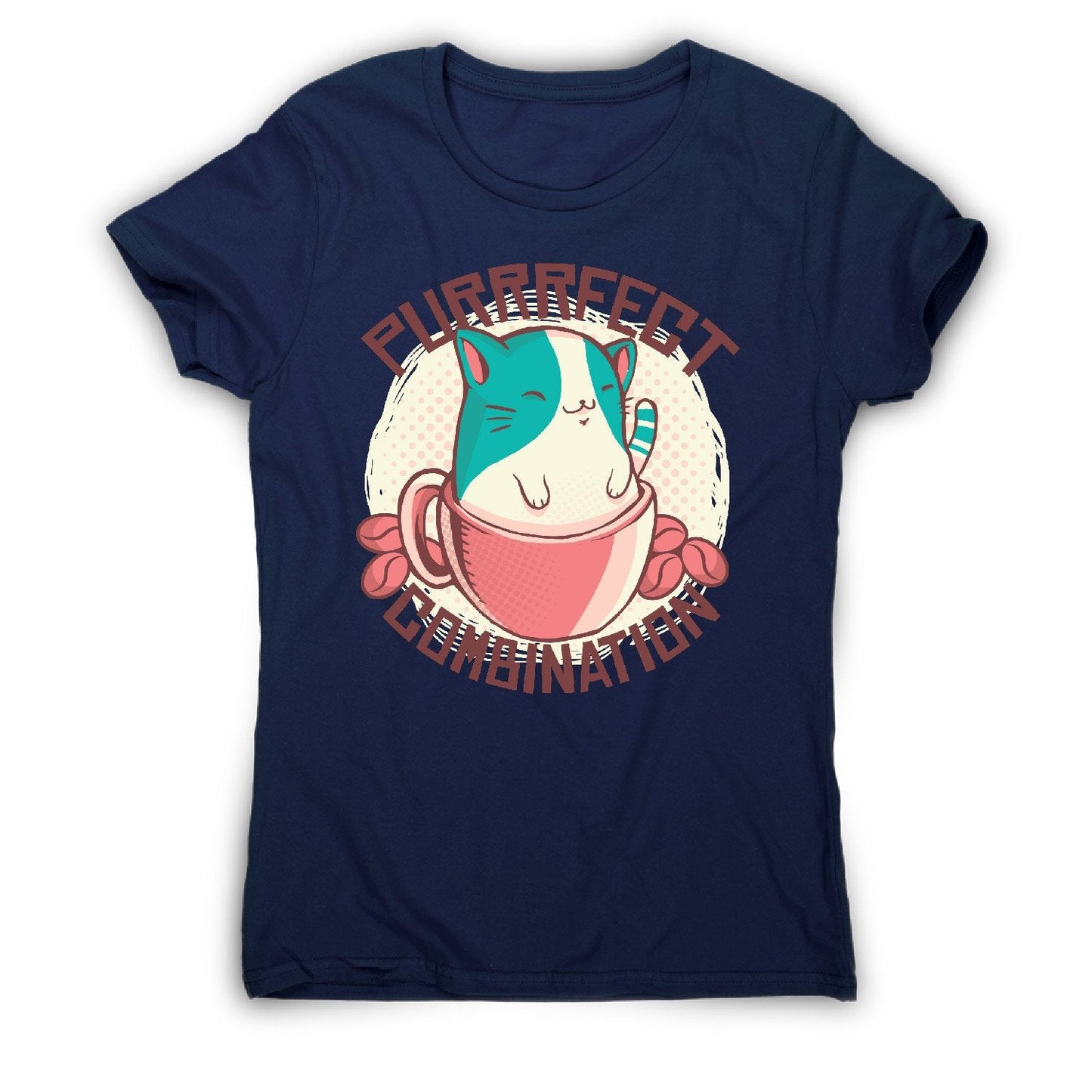 Coffee cat combination - women's funny premium t-shirt