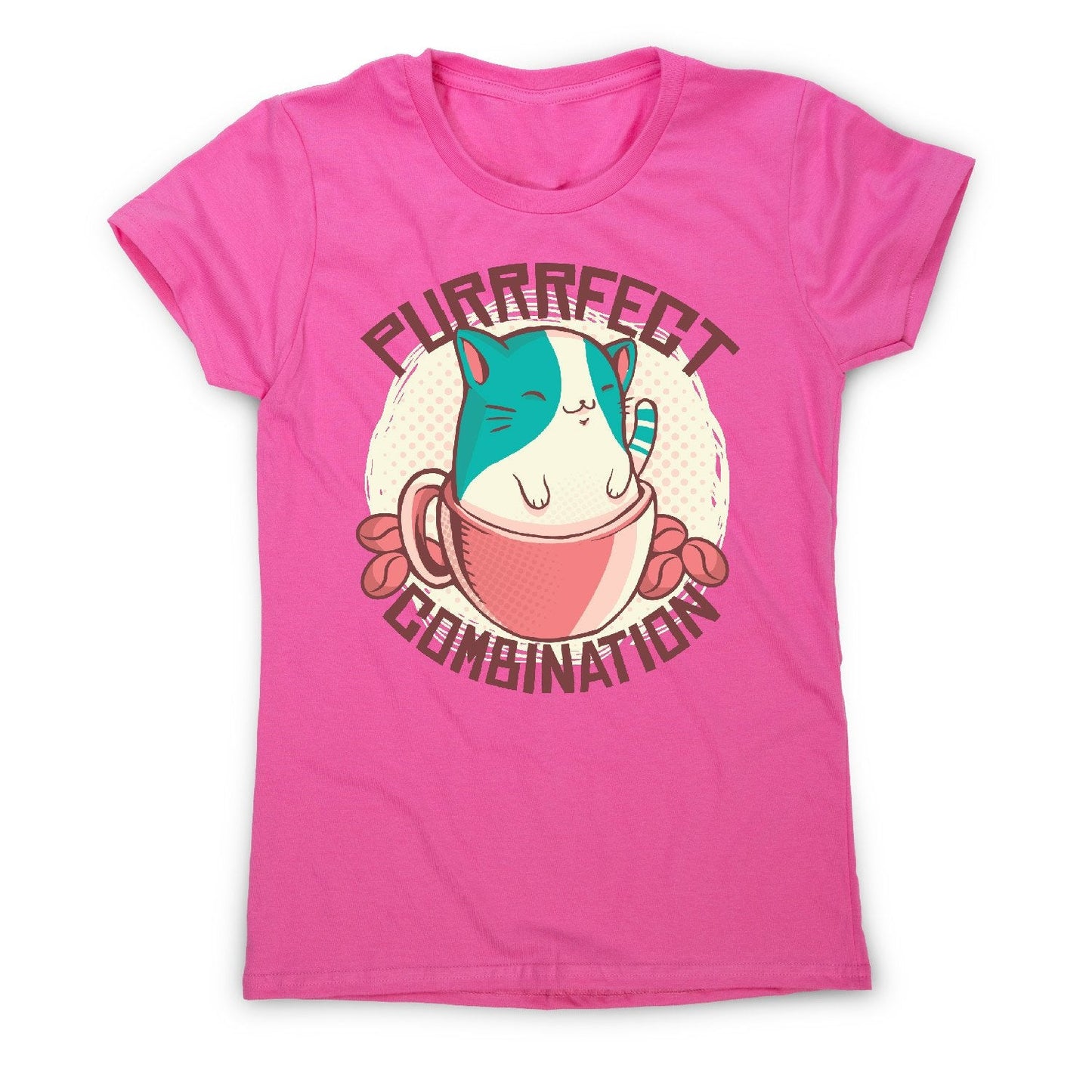 Coffee cat combination - women's funny premium t-shirt