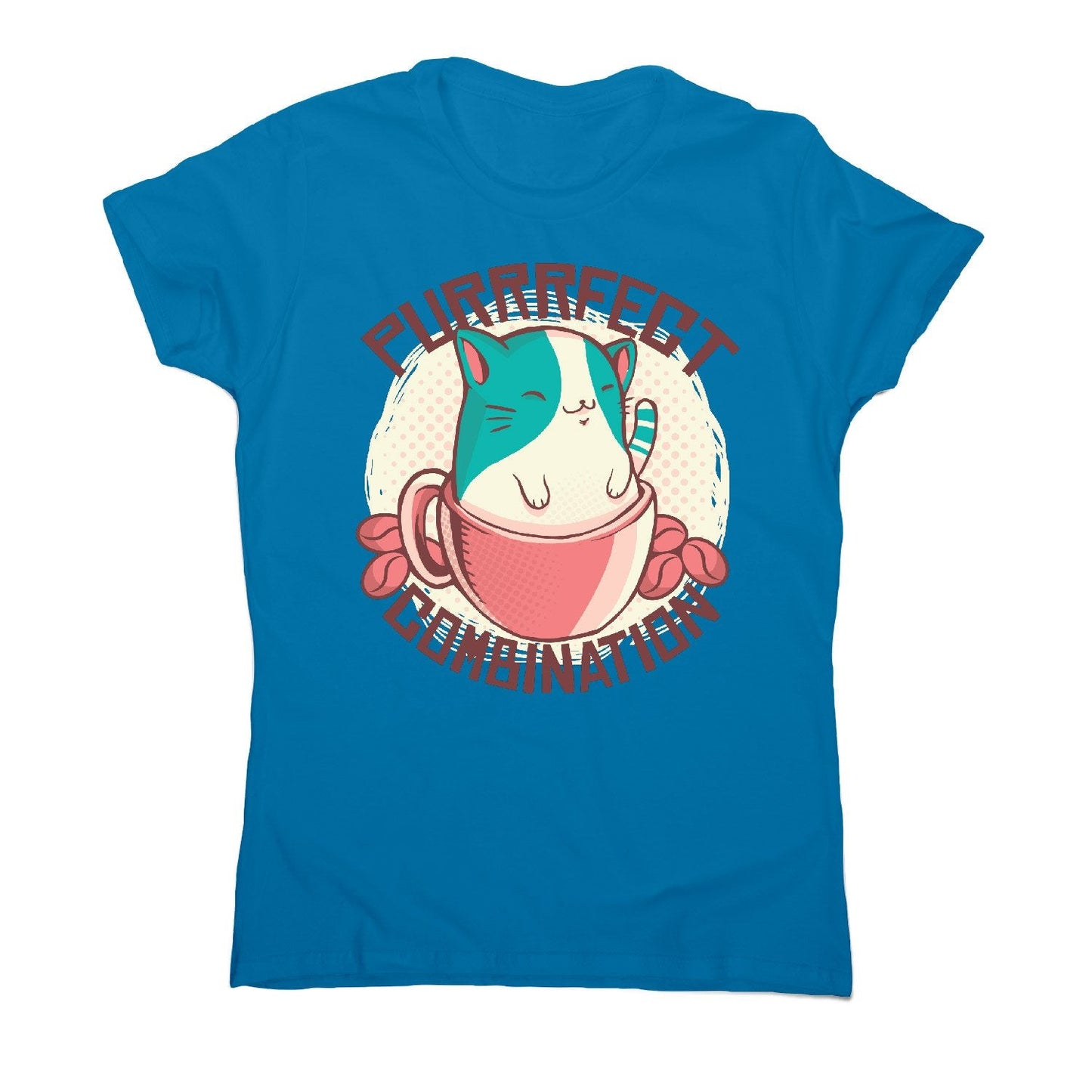 Coffee cat combination - women's funny premium t-shirt