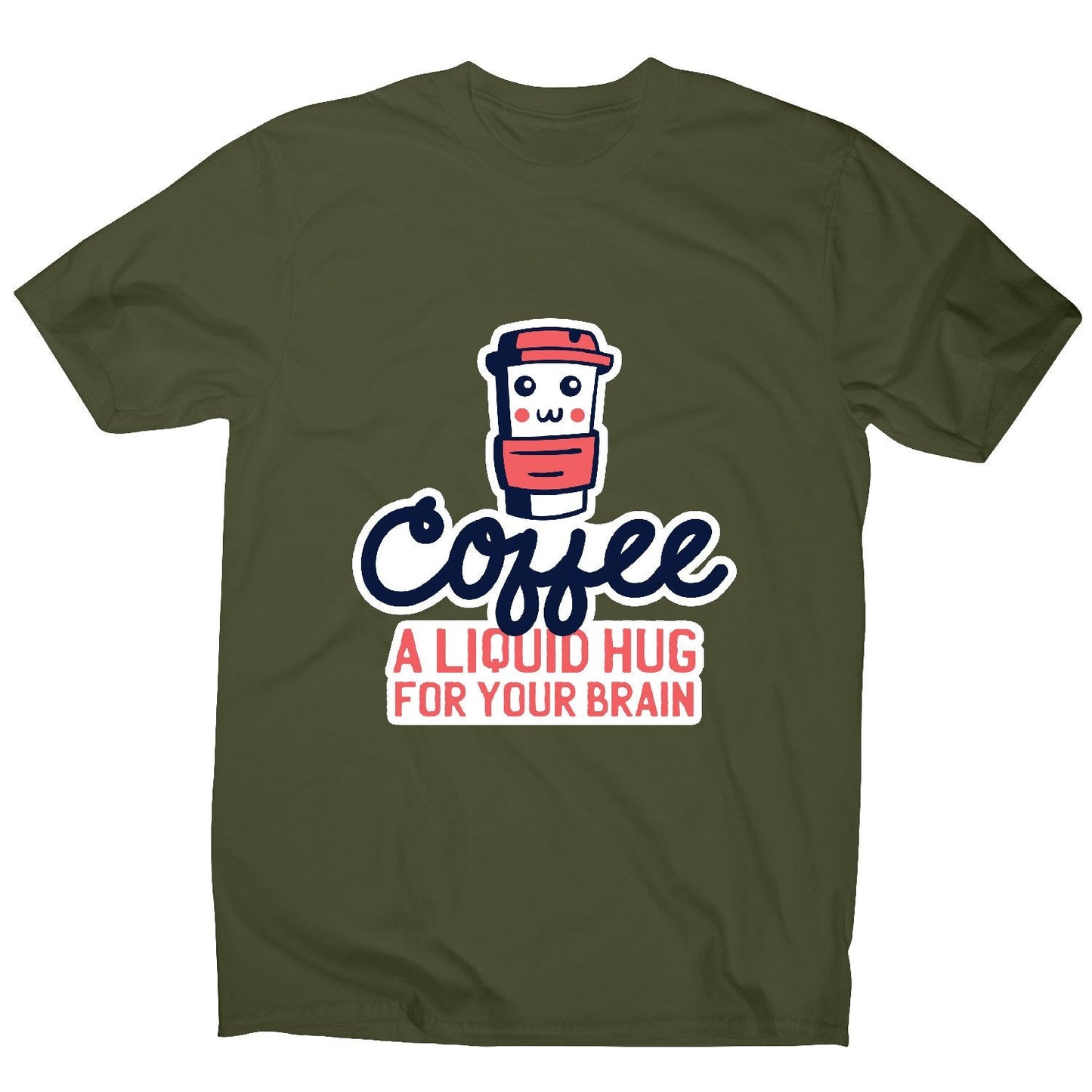 Coffee hug - men's funny premium t-shirt