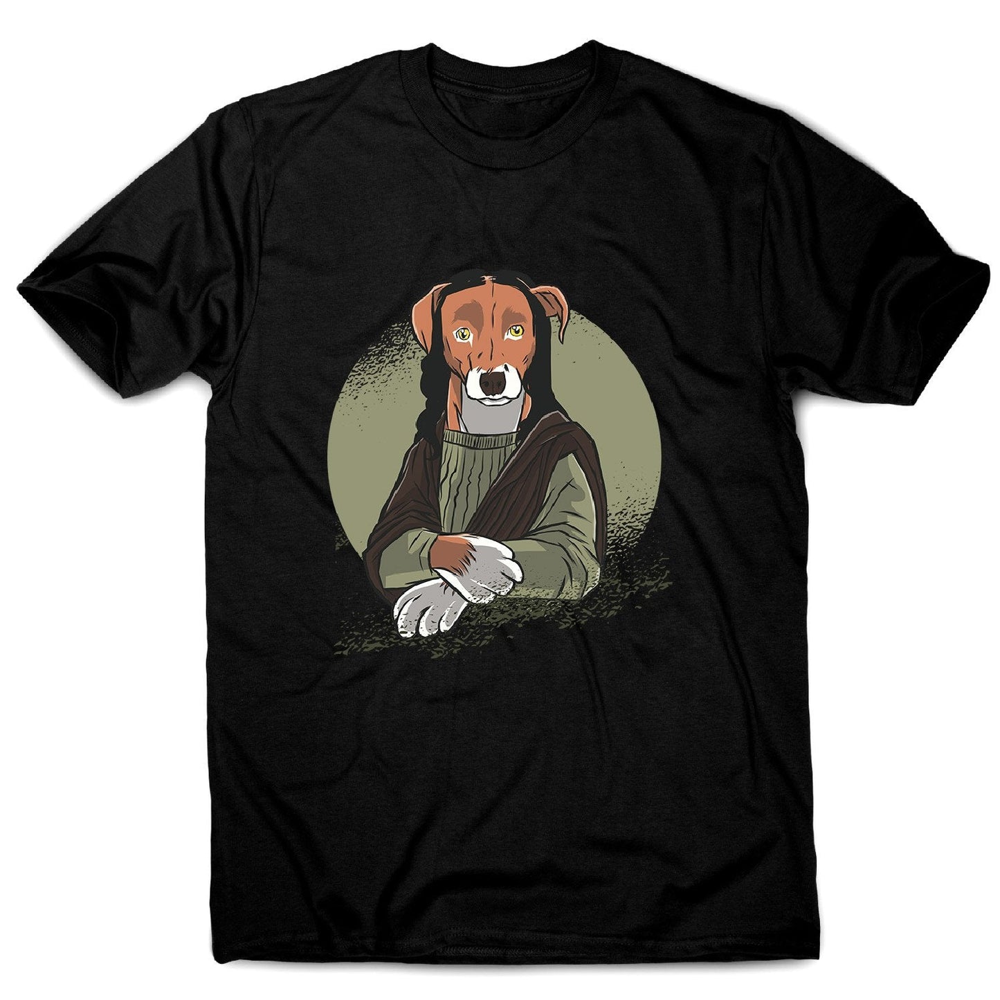Dog monalisa - men's funny premium t-shirt