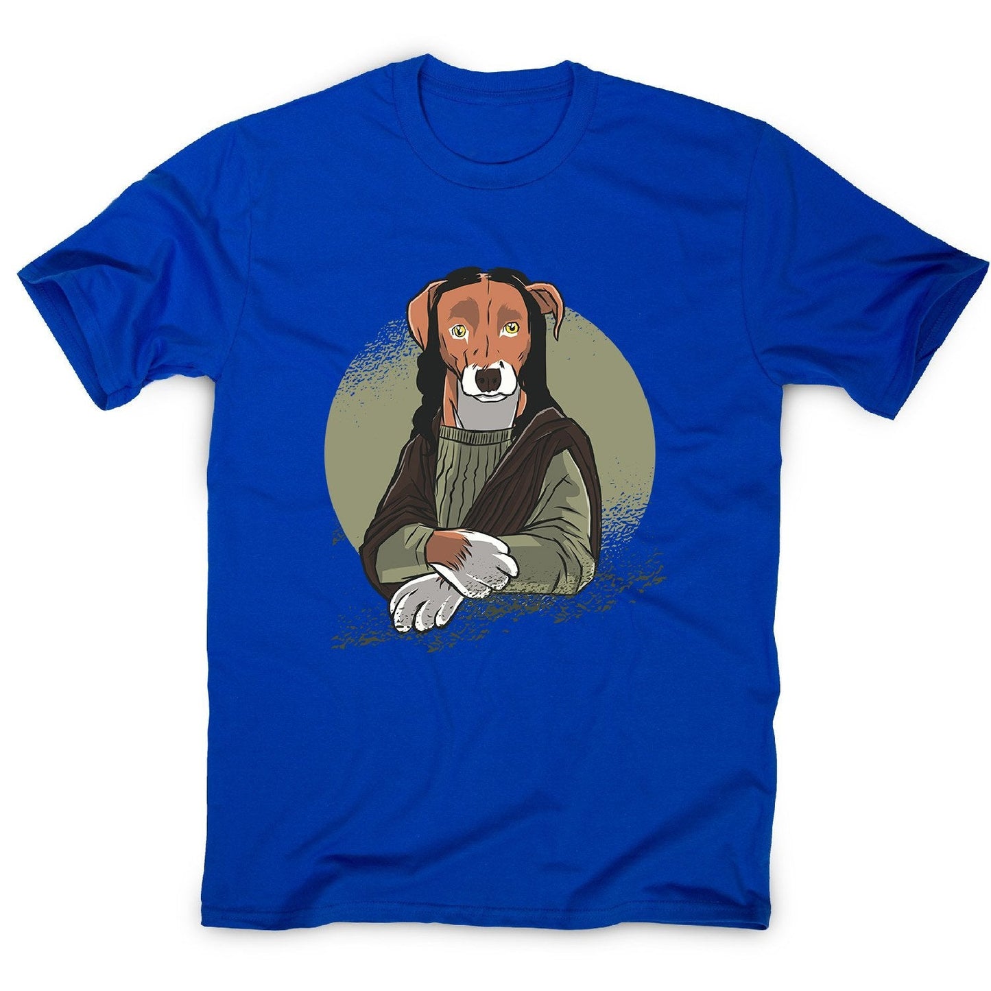 Dog monalisa - men's funny premium t-shirt
