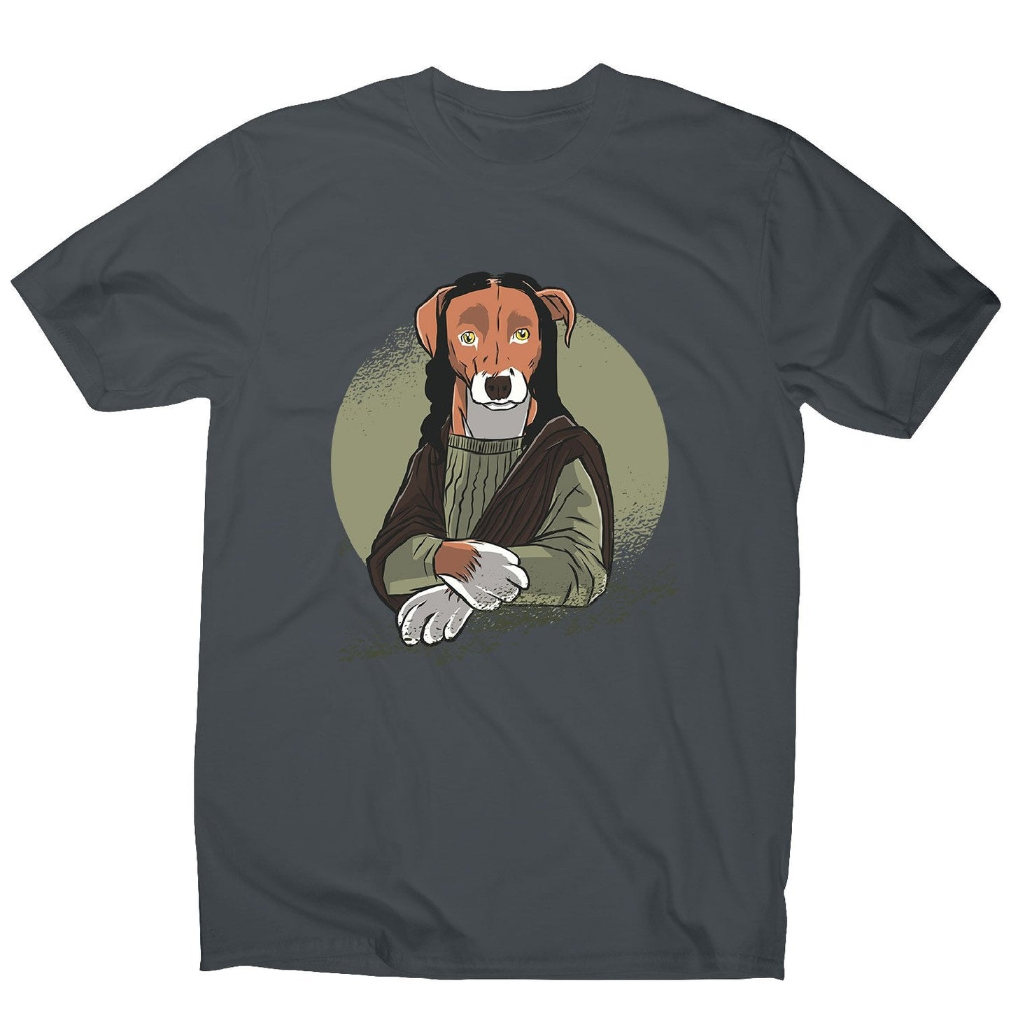 Dog monalisa - men's funny premium t-shirt
