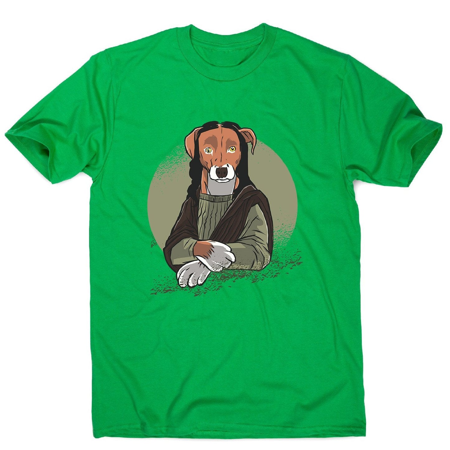 Dog monalisa - men's funny premium t-shirt