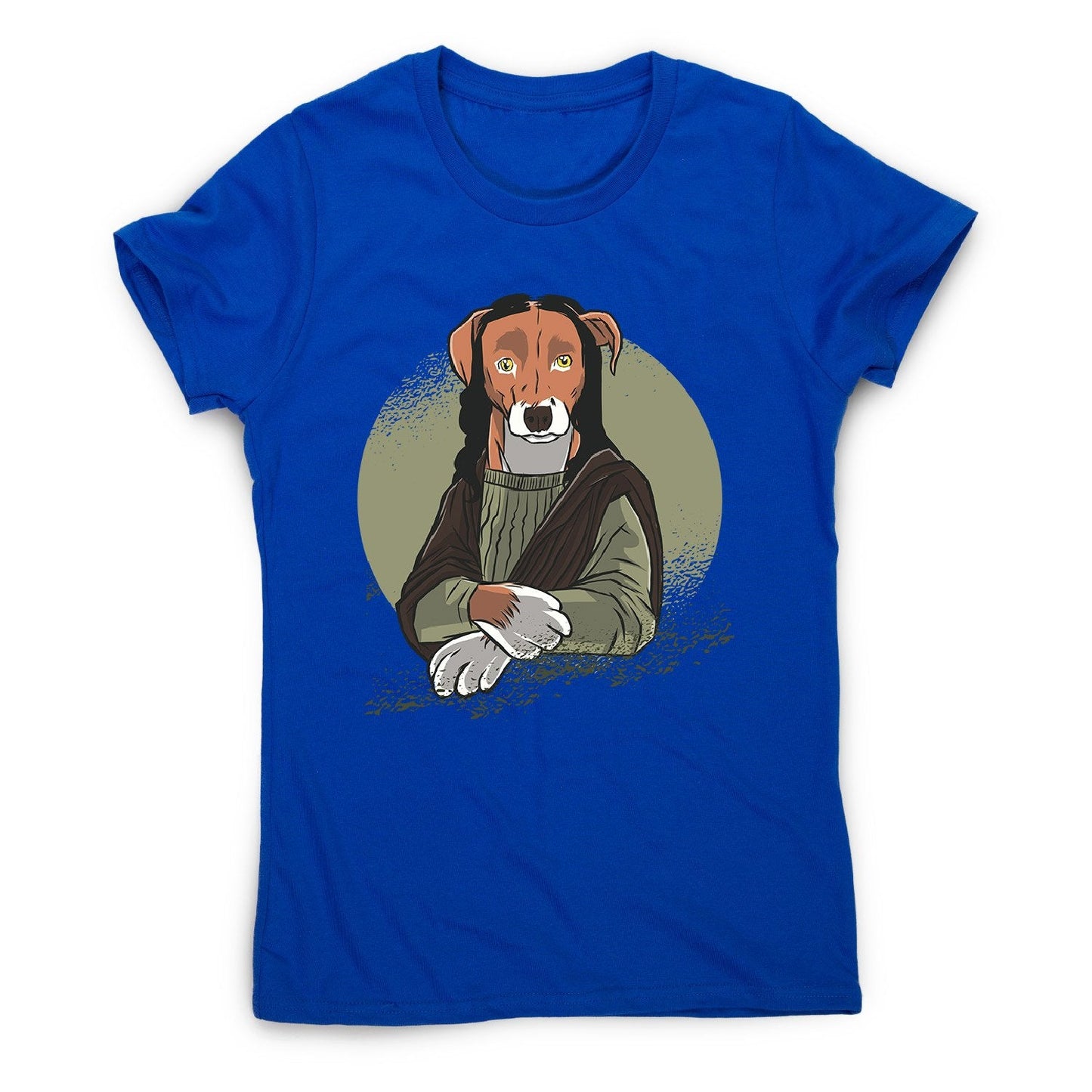 Dog monalisa - women's funny premium t-shirt