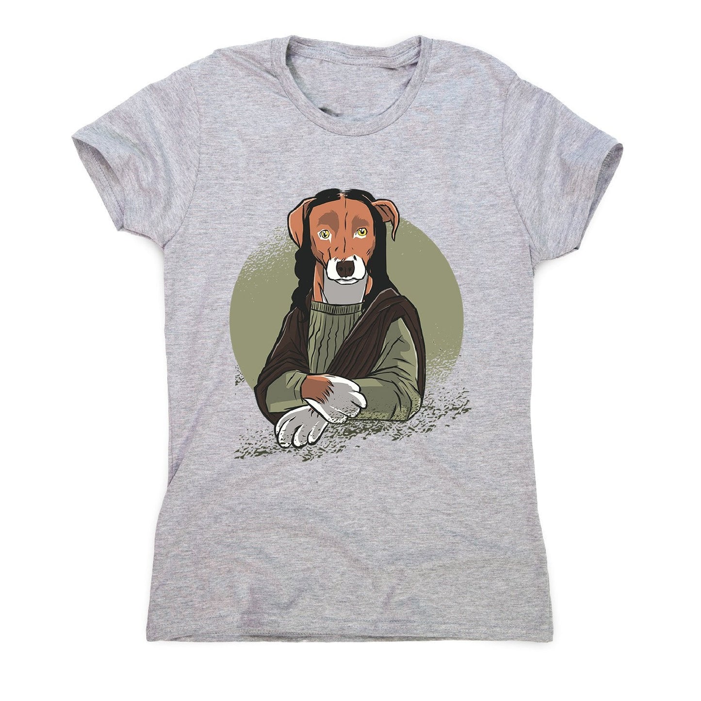 Dog monalisa - women's funny premium t-shirt