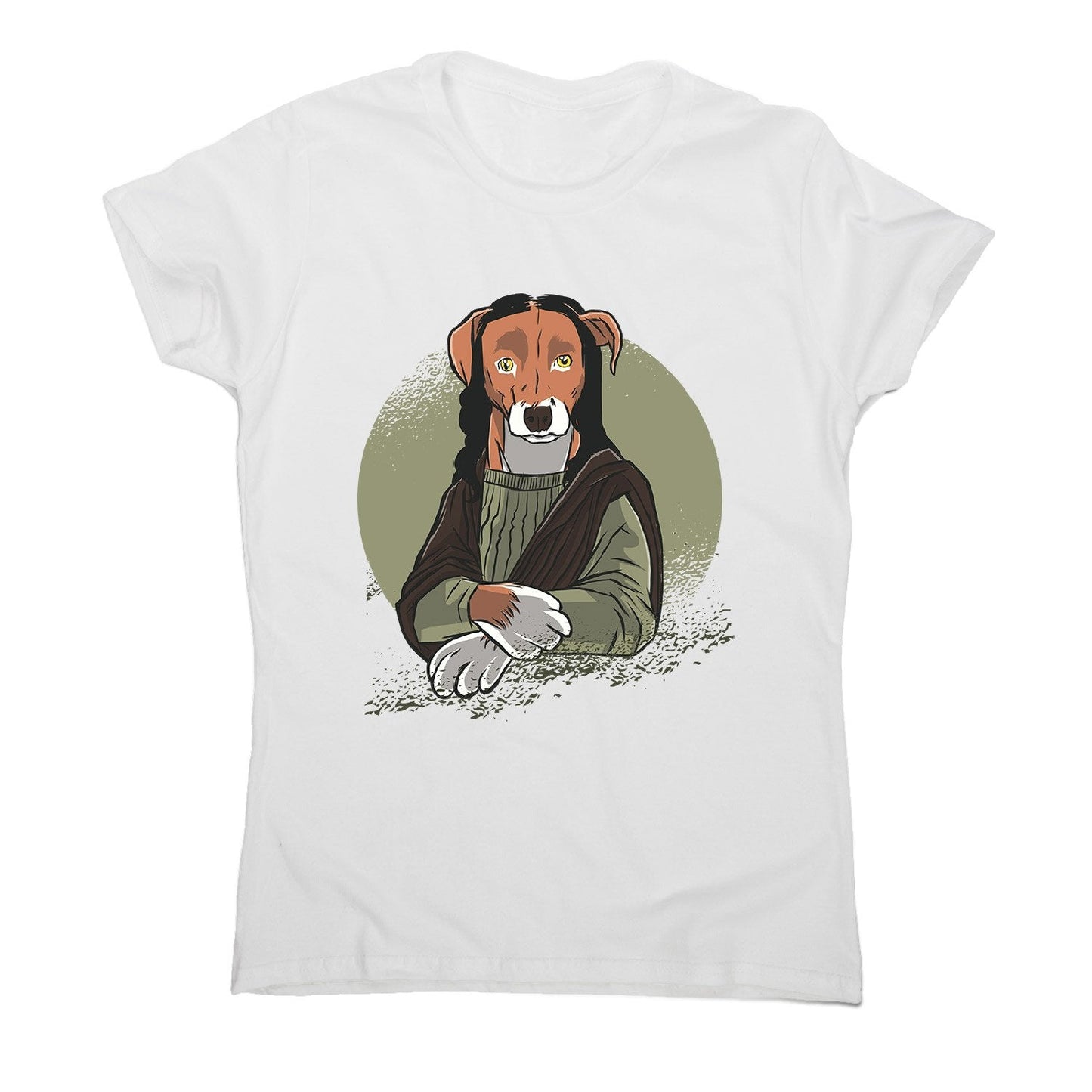 Dog monalisa - women's funny premium t-shirt