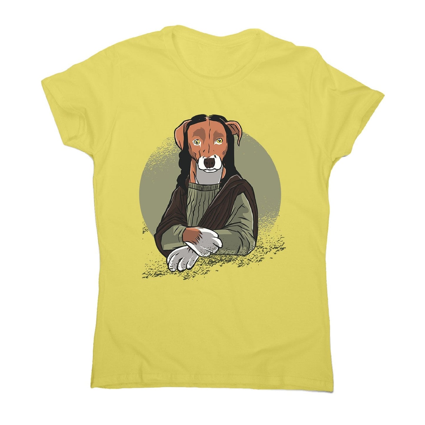 Dog monalisa - women's funny premium t-shirt