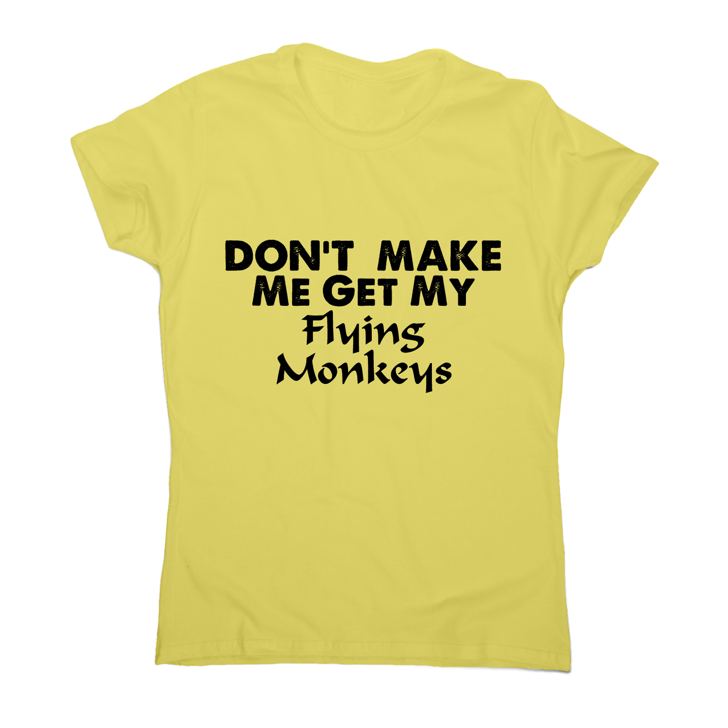 Don't make me get my flying funny rude offensive t-shirt women's