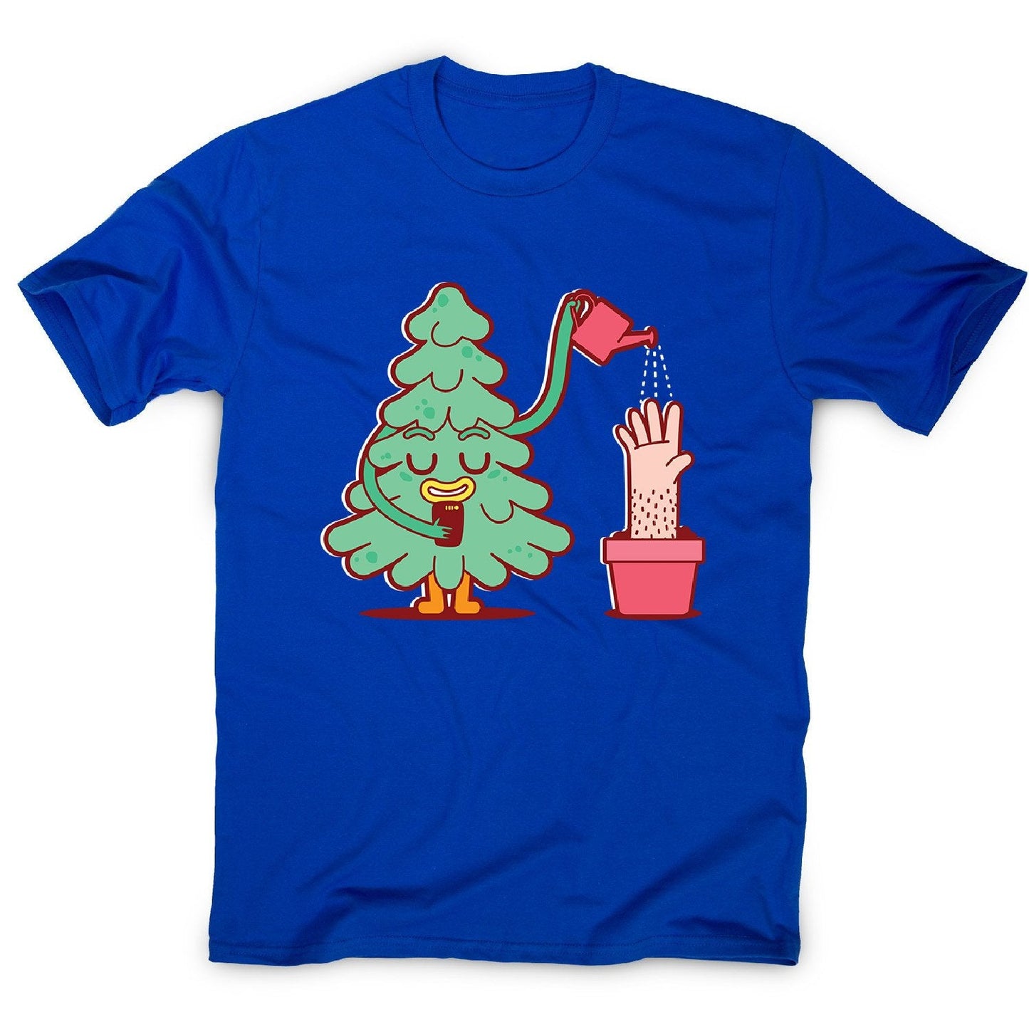 Flat cartoon - men's funny premium t-shirt