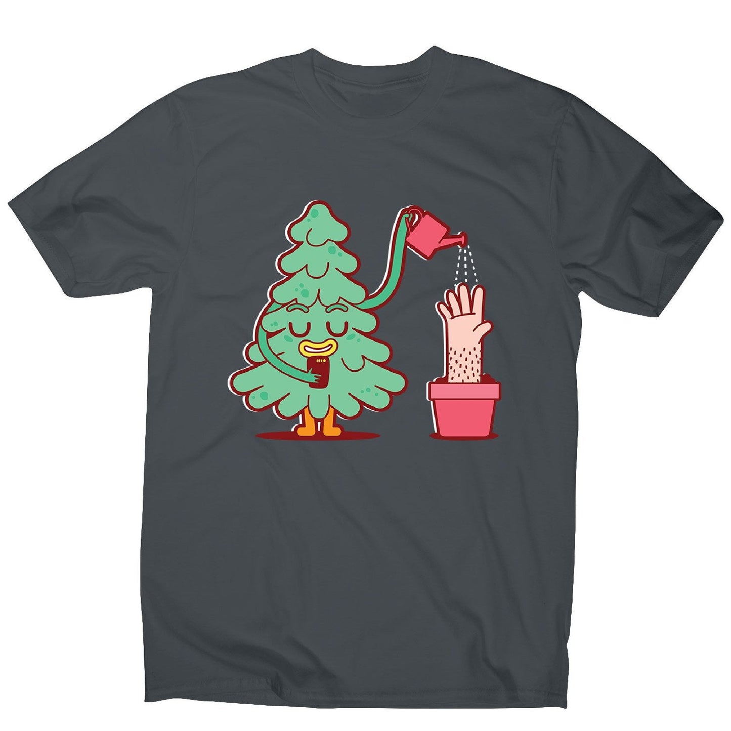 Flat cartoon - men's funny premium t-shirt