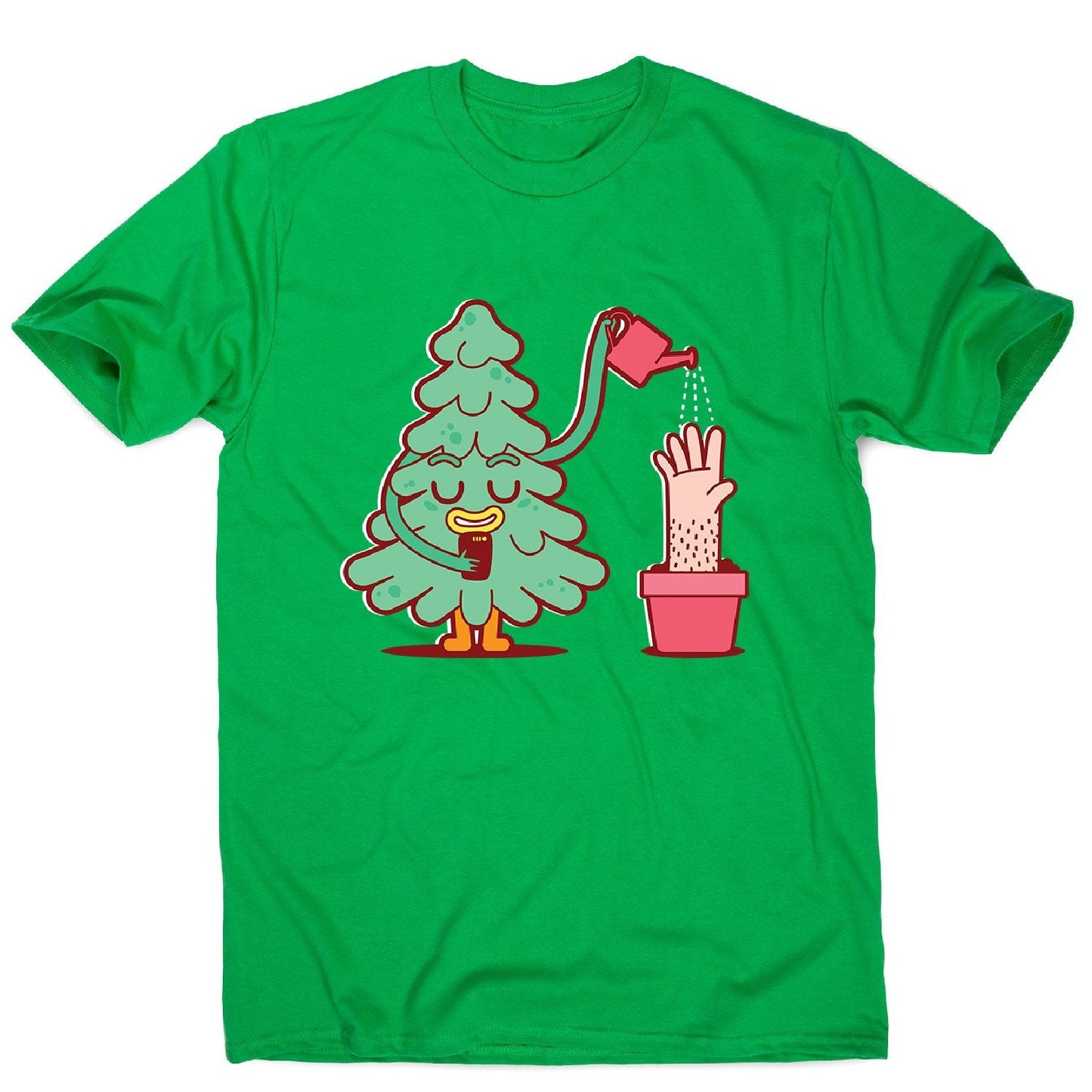 Flat cartoon - men's funny premium t-shirt