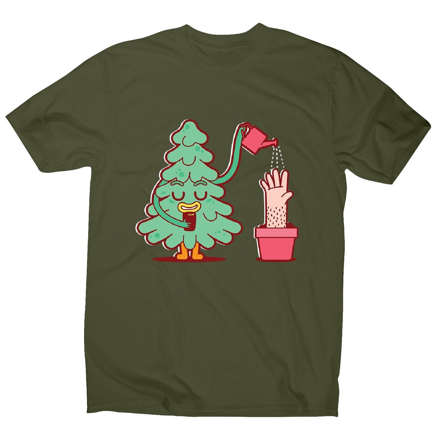 Flat cartoon - men's funny premium t-shirt