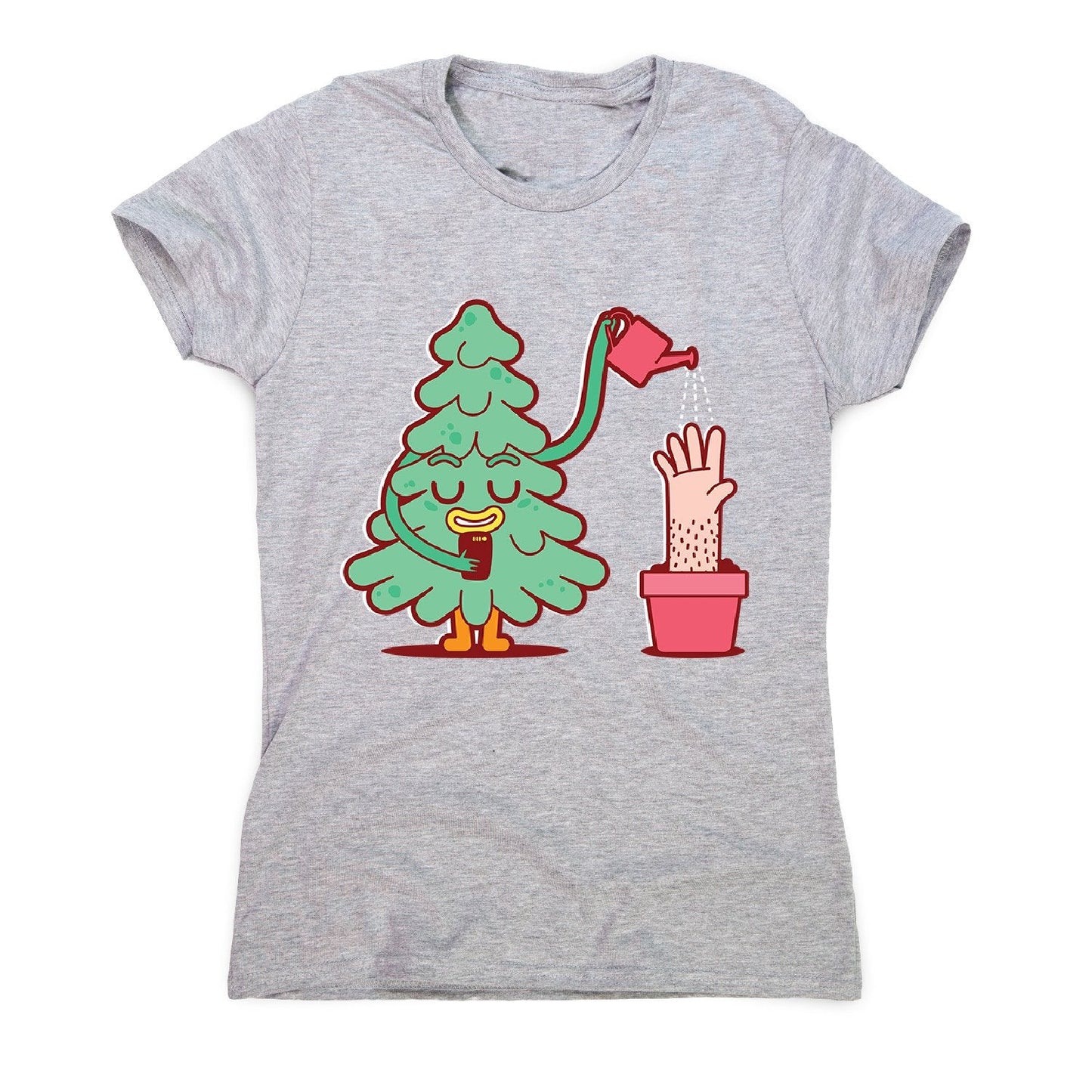 Flat cartoon - women's funny premium t-shirt