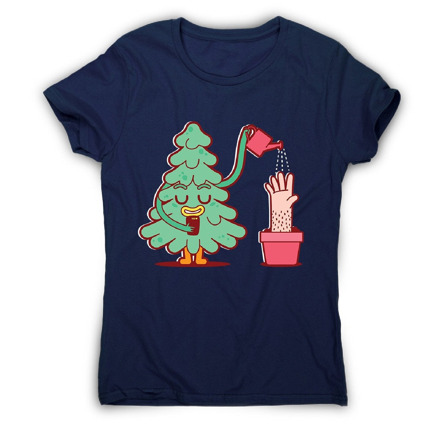 Flat cartoon - women's funny premium t-shirt