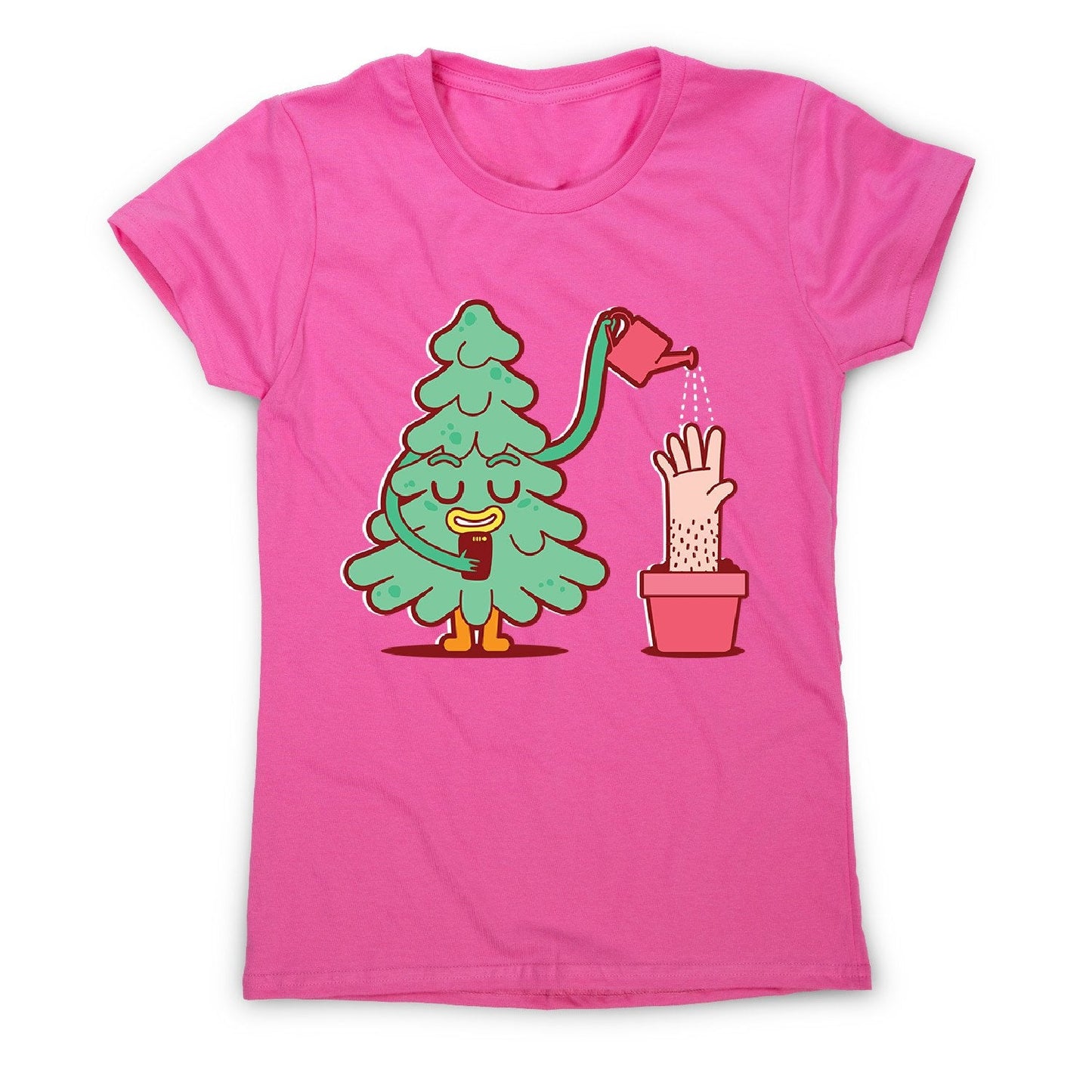 Flat cartoon - women's funny premium t-shirt