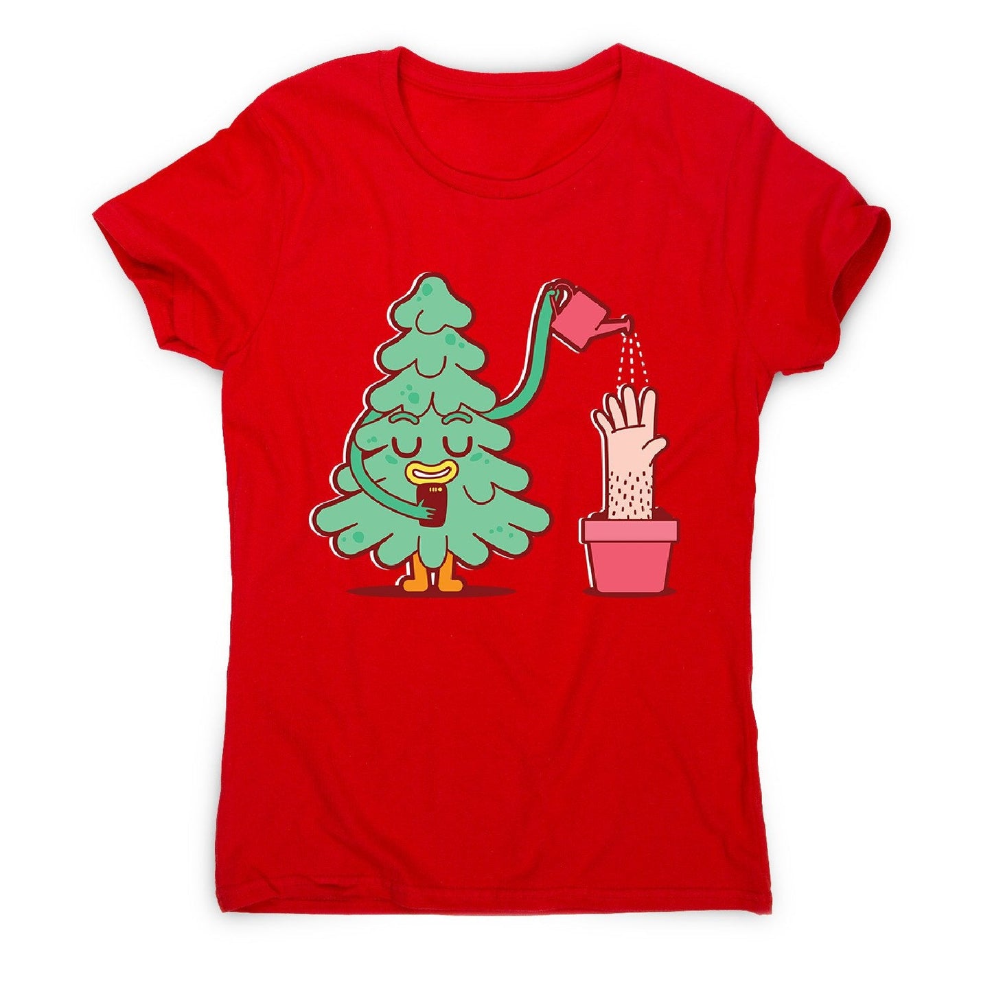 Flat cartoon - women's funny premium t-shirt