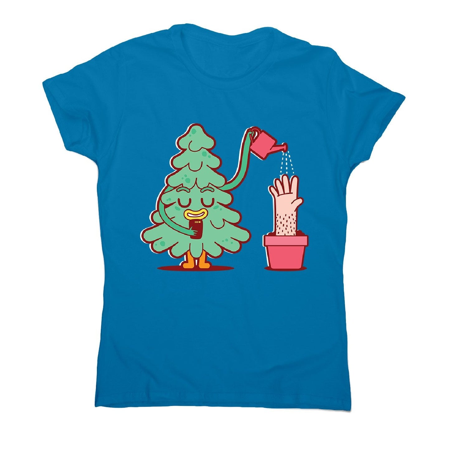 Flat cartoon - women's funny premium t-shirt