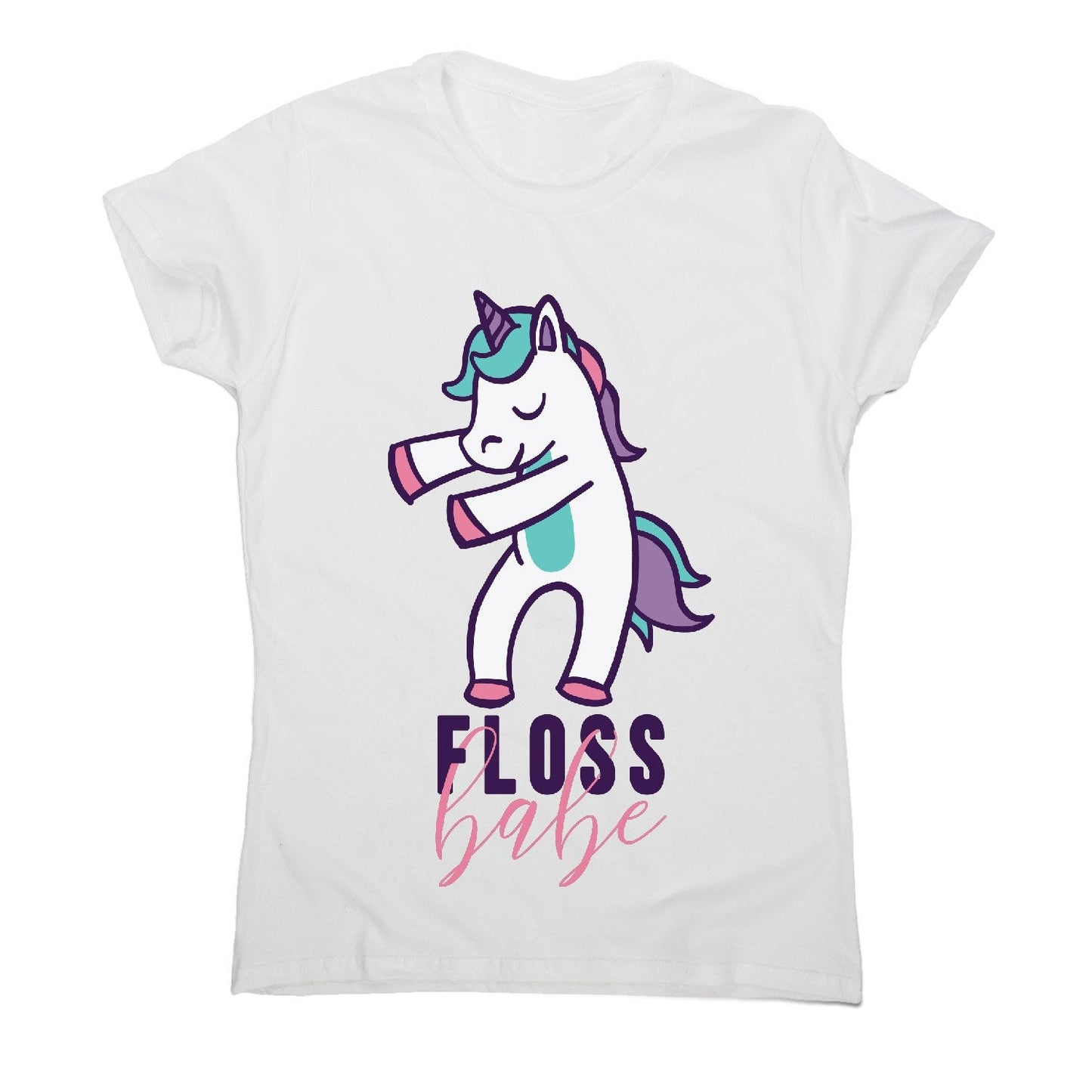 Floss unicorn - funny women's t-shirt