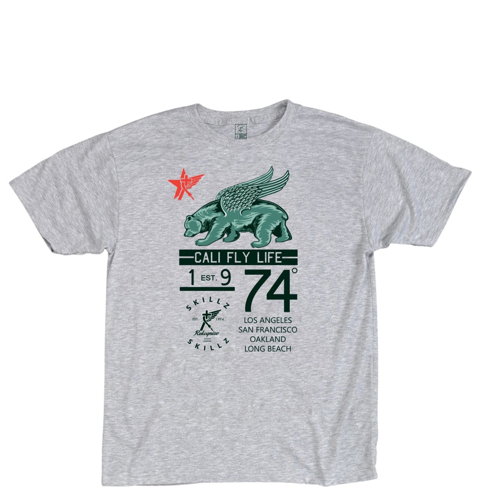 "Fly Since 74" Steel Grey Tee