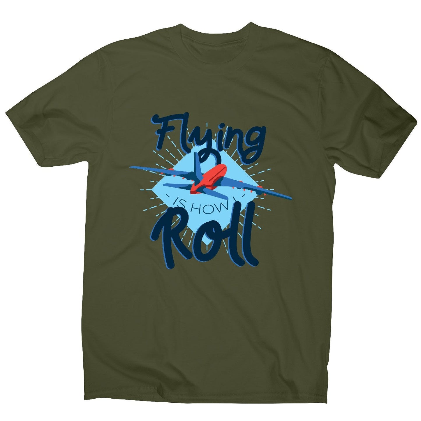 Flying airplane - funny men's t-shirt