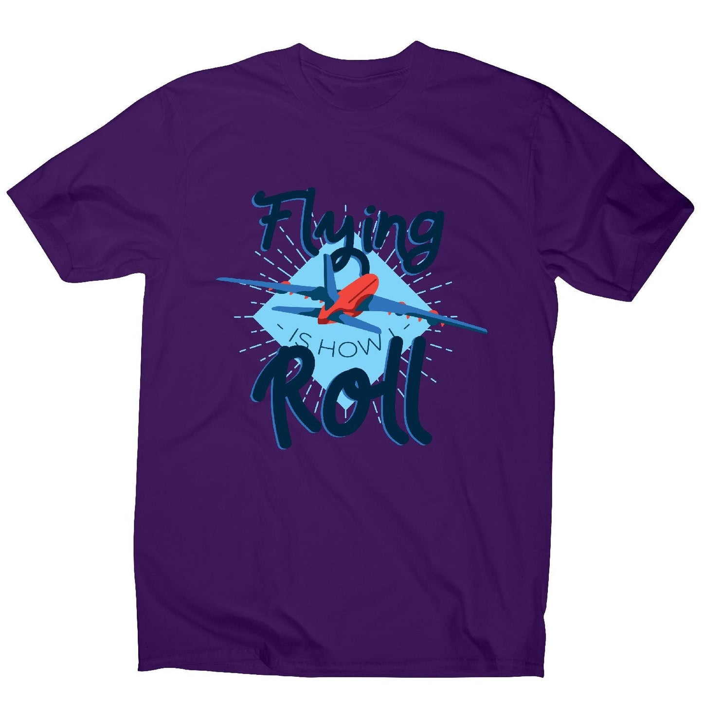 Flying airplane - funny men's t-shirt