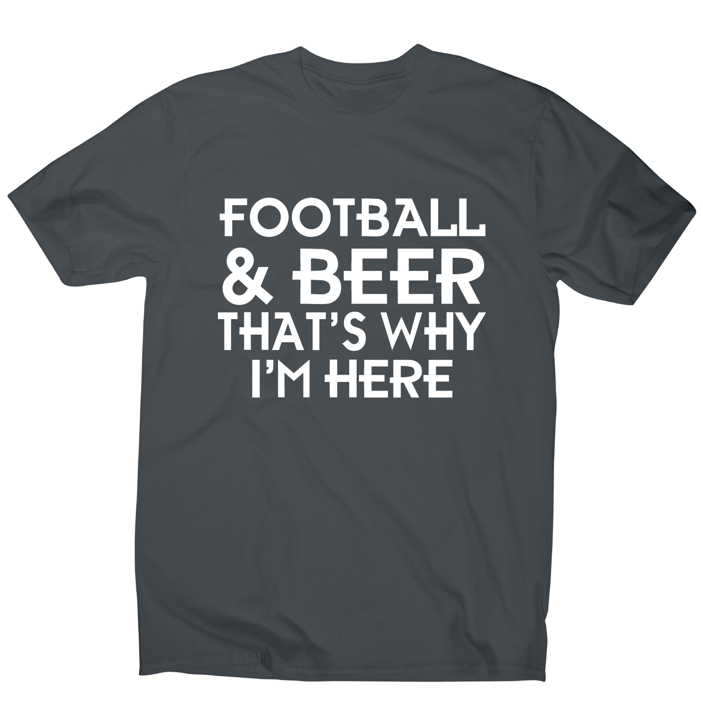 Football & beer awesome funny t-shirt men's