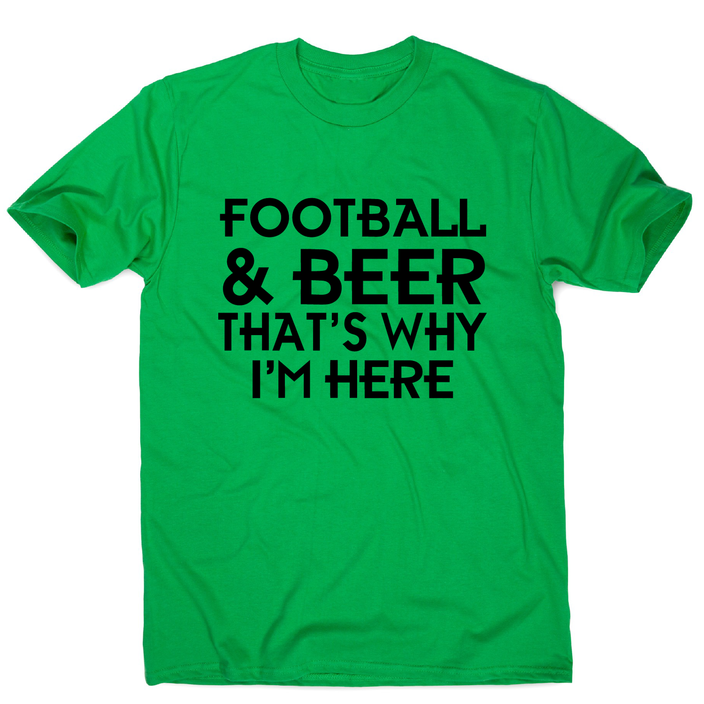 Football & beer awesome funny t-shirt men's