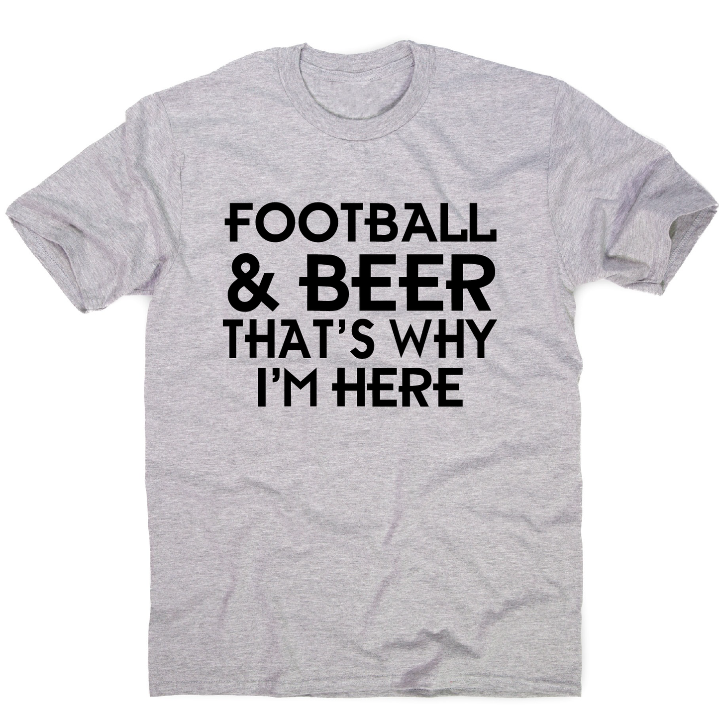 Football & beer awesome funny t-shirt men's