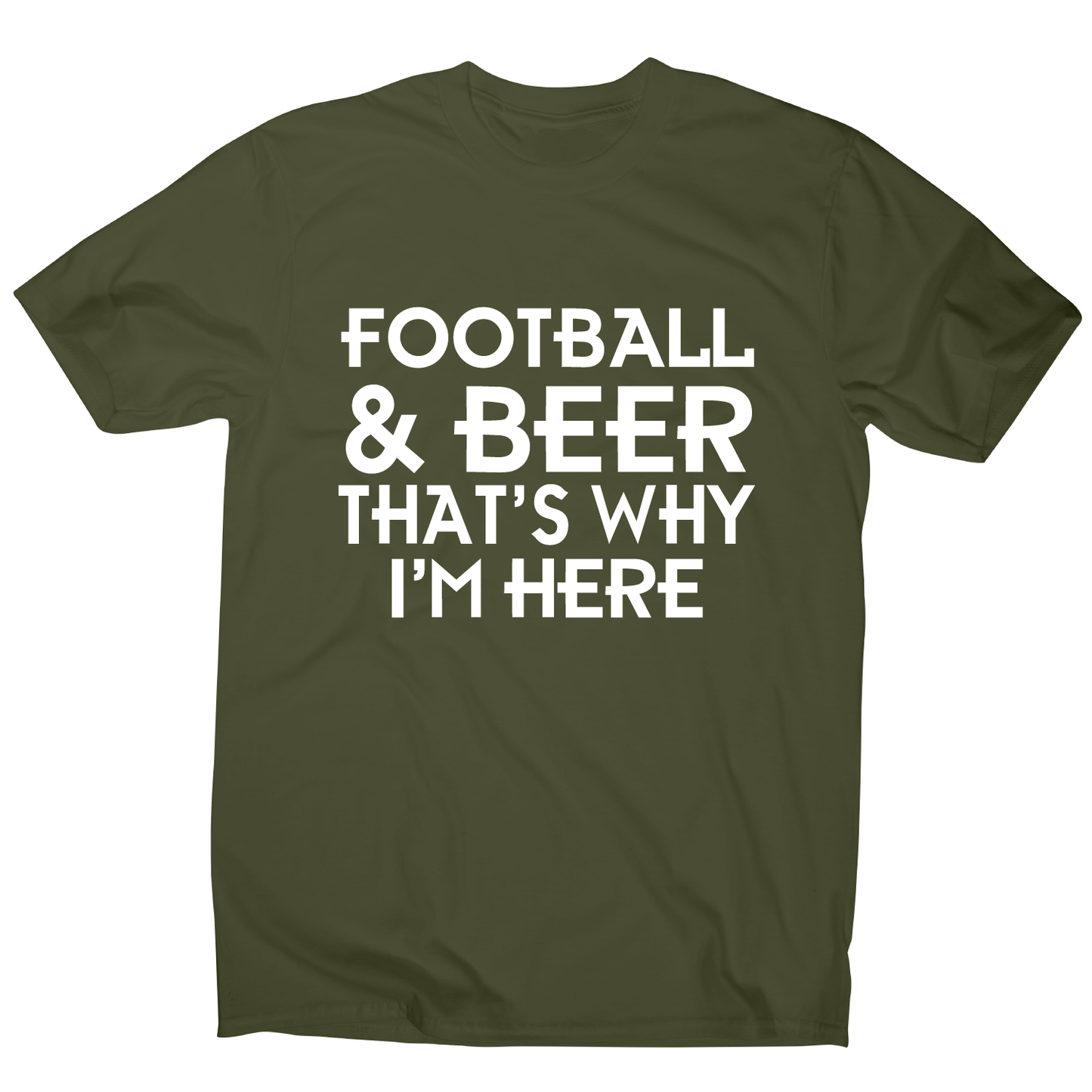 Football & beer awesome funny t-shirt men's