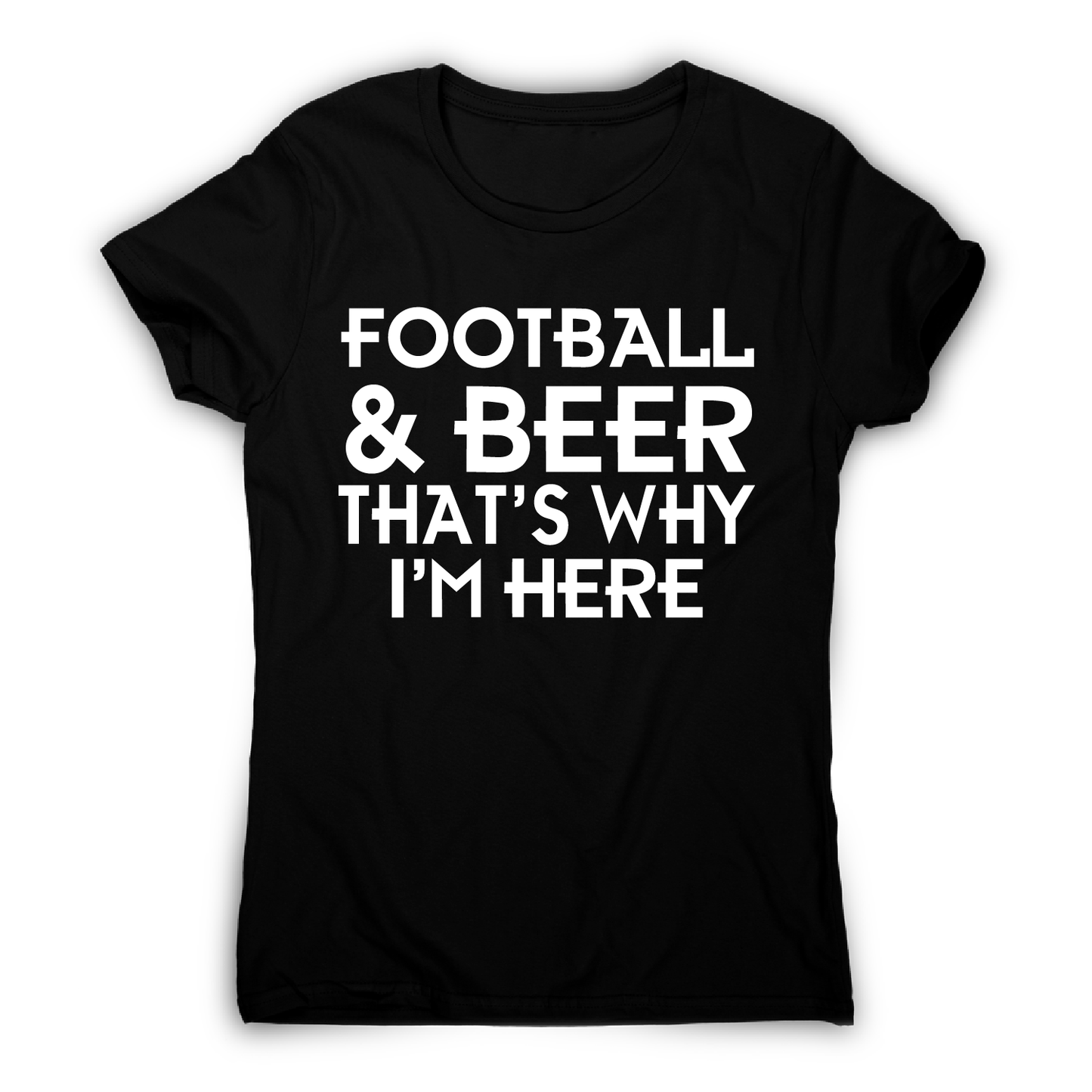 Football & beer awesome funny t-shirt women's