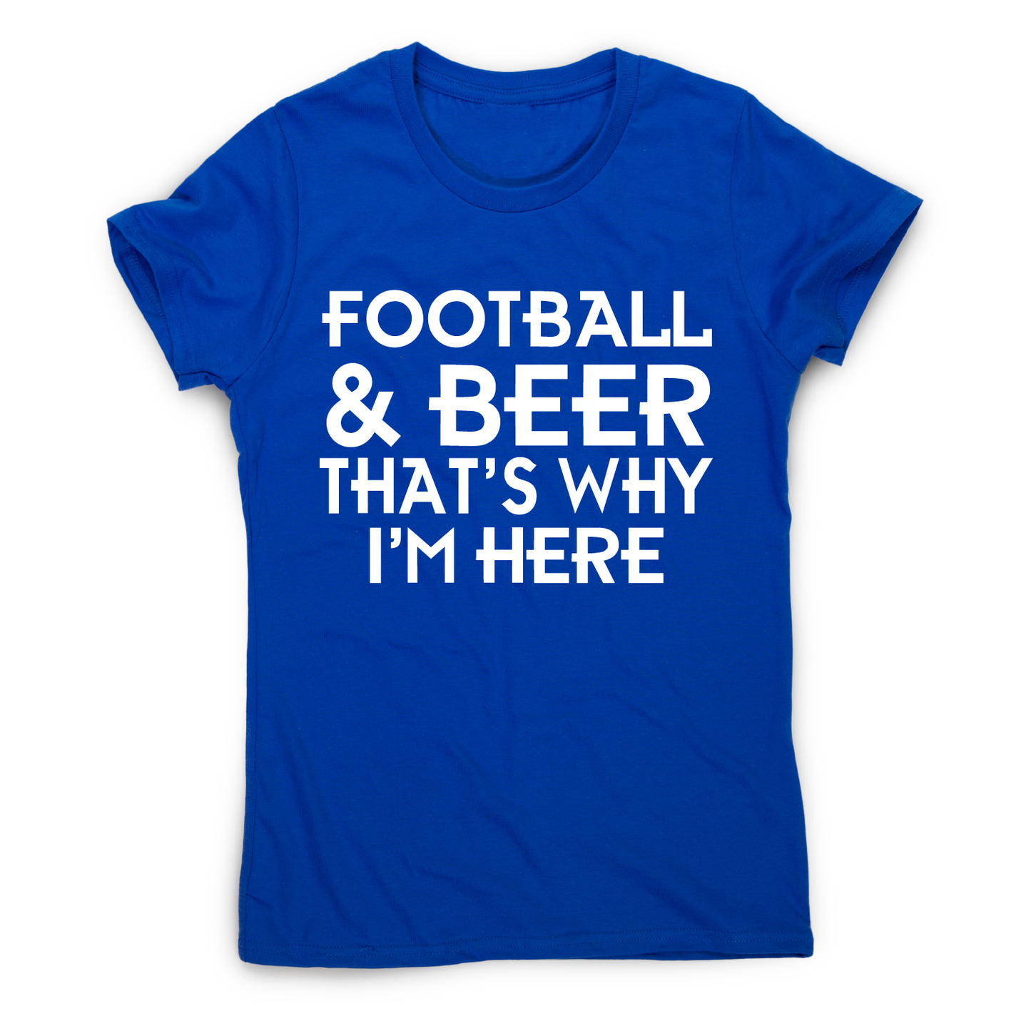 Football & beer awesome funny t-shirt women's