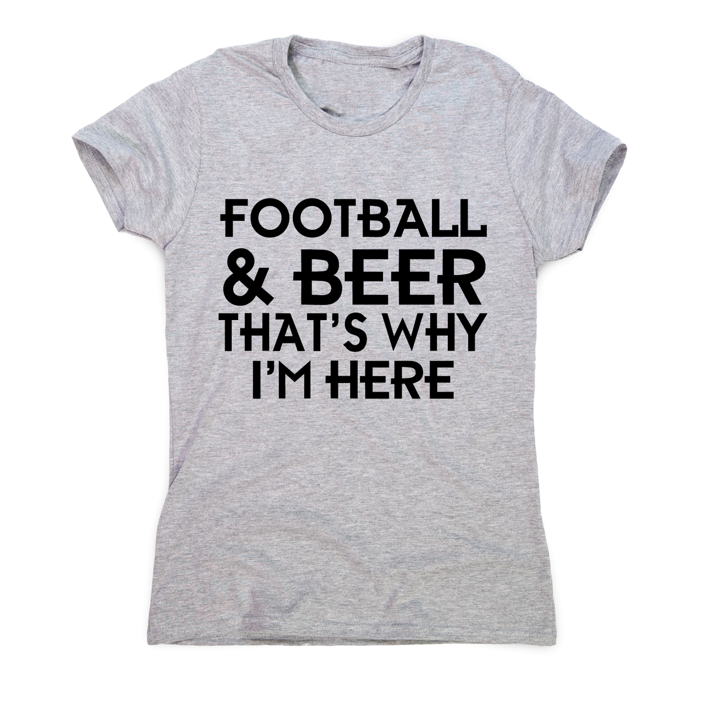 Football & beer awesome funny t-shirt women's