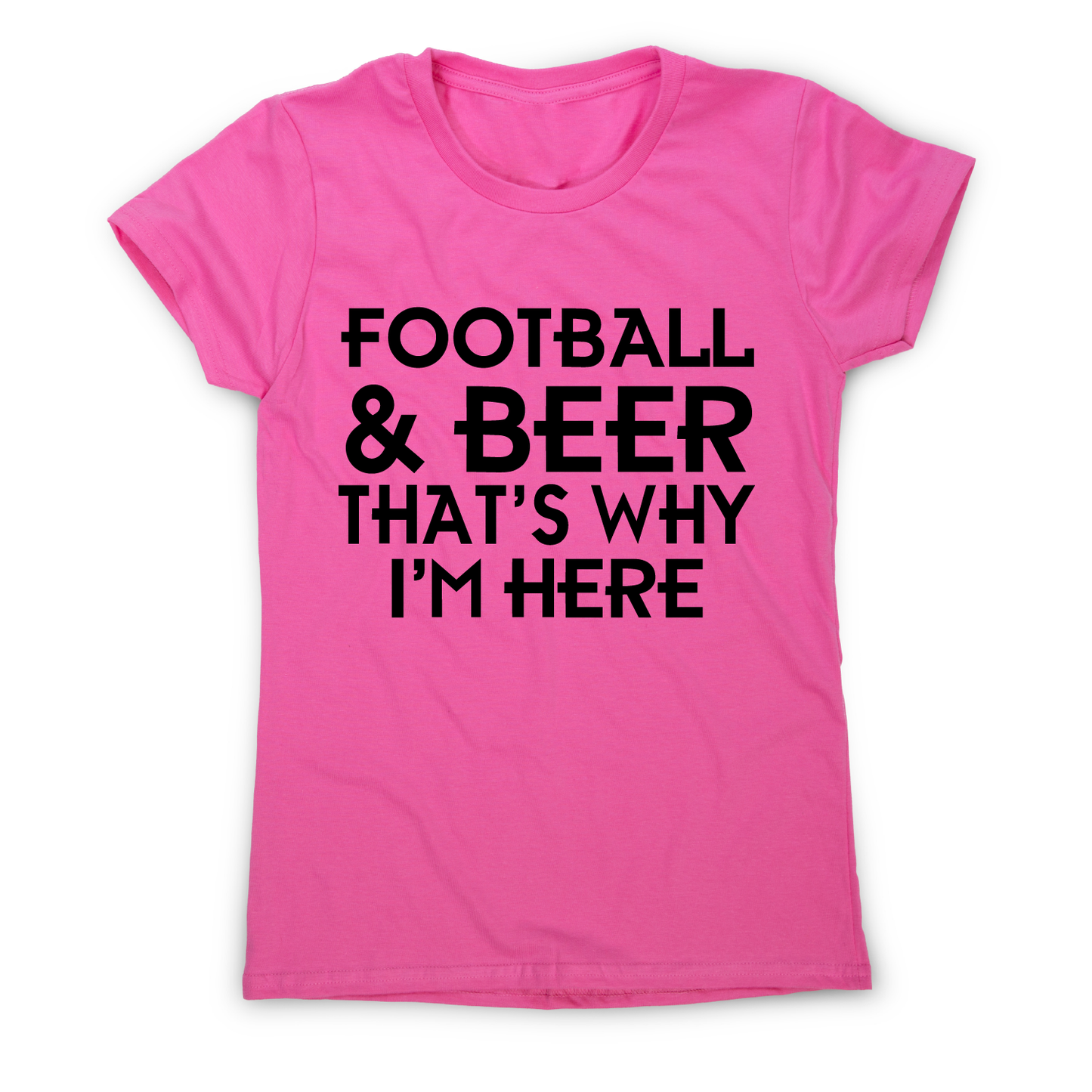 Football & beer awesome funny t-shirt women's