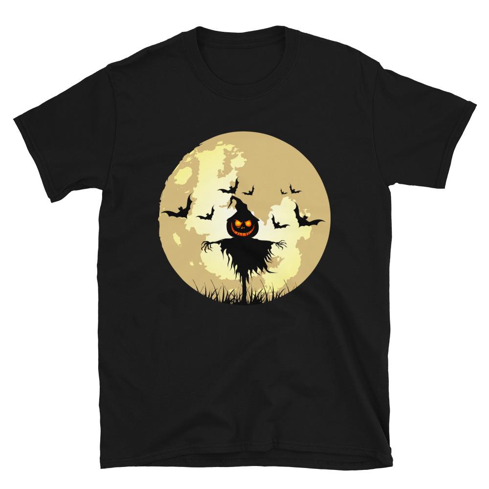 Full Moon Scarecrow Halloween Horror T-Shirt