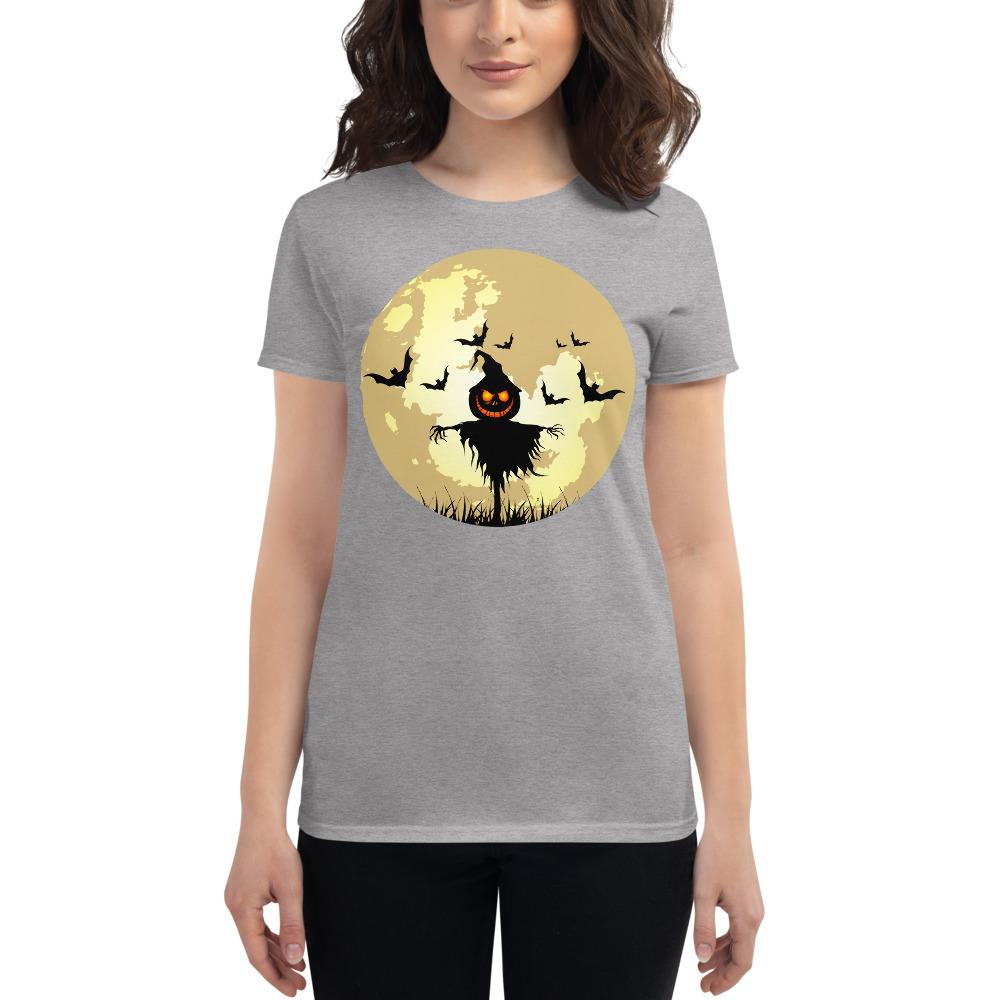 Full Moon Scarecrow Halloween Horror Women's Premium T-shirt