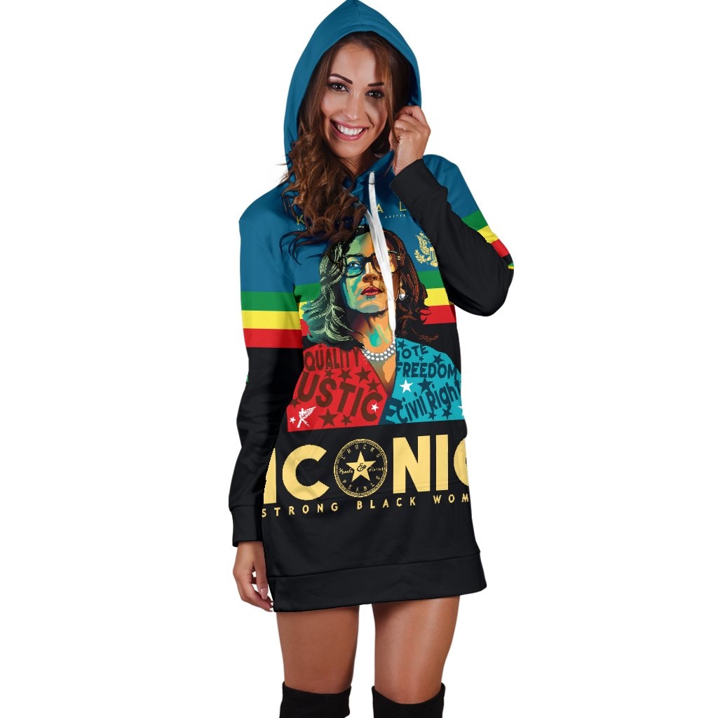 "Iconic Kamala" Limited Edition Black Hoodie Dress