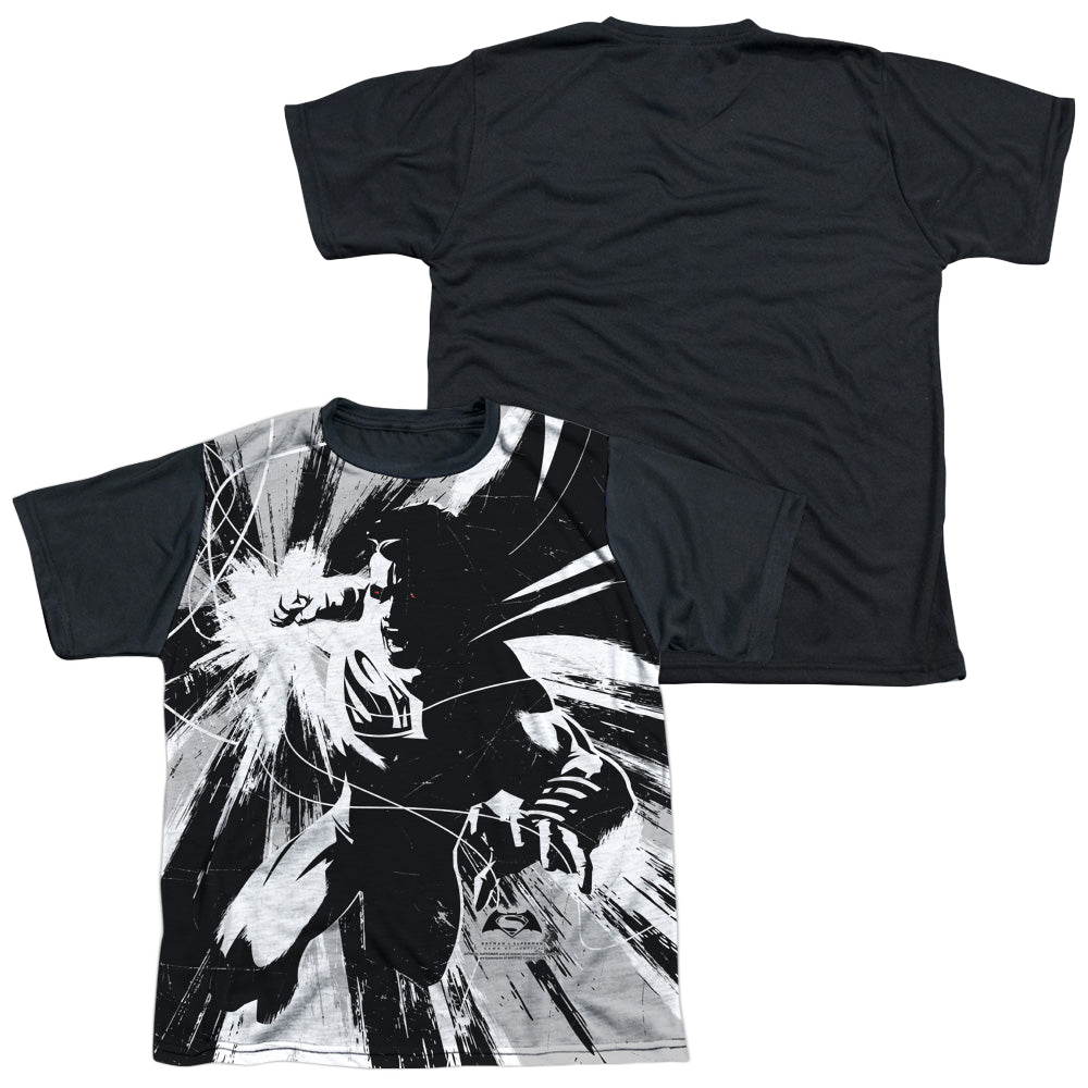 Batman v Superman Graphic Contrast - Youth Black Back T-Shirt Style001
