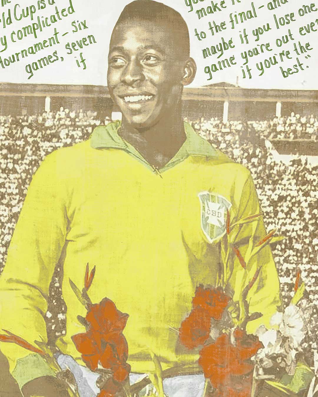 Pelé 1962 Photo Collage Tee