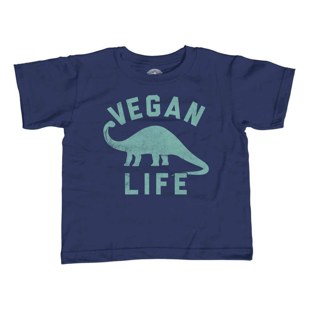 Girl's Brontosaurus Vegan Life T-Shirt - Unisex Fit - Funny Vegan Shirt