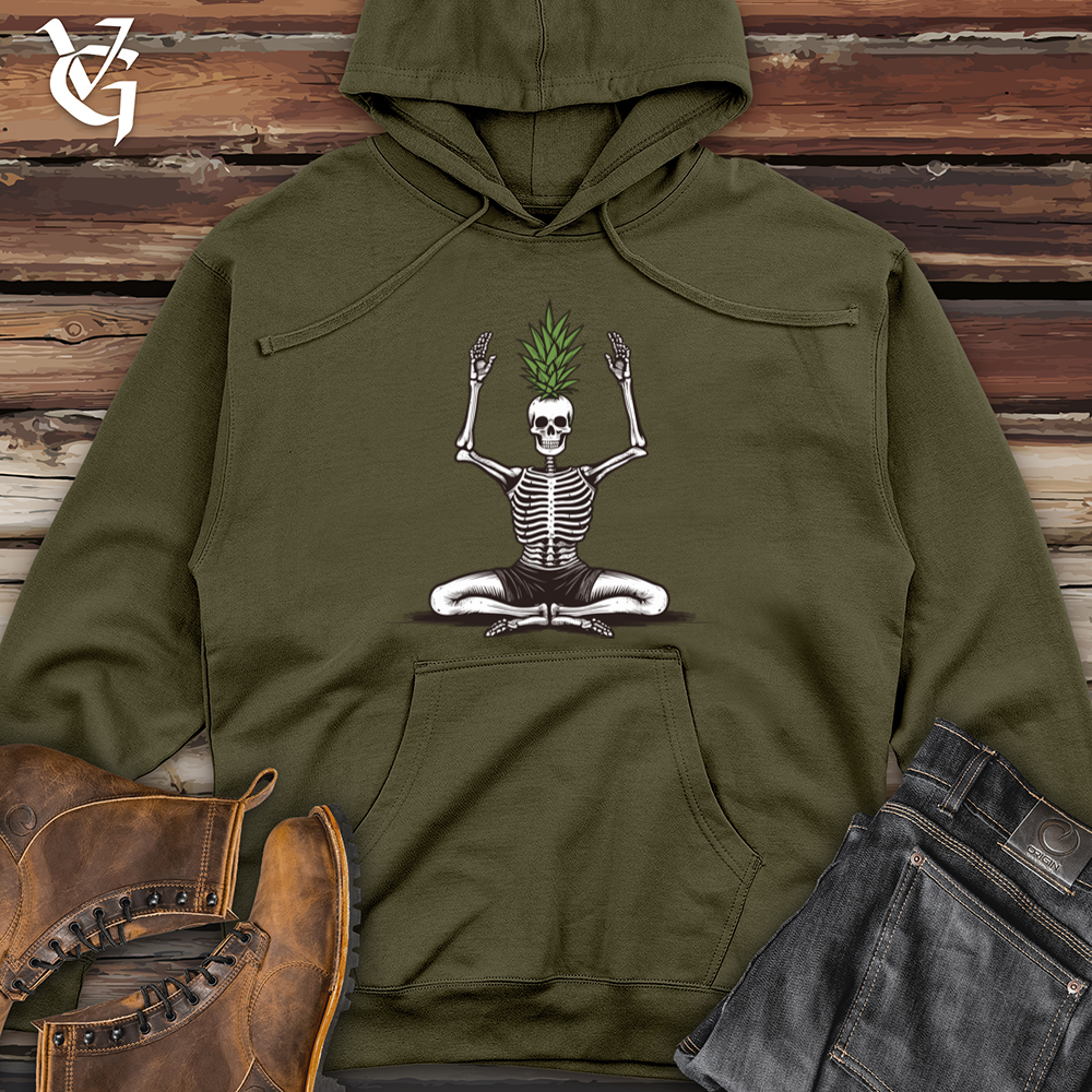 Vintage Pineapple Zen Midweight Hooded Sweatshirt
