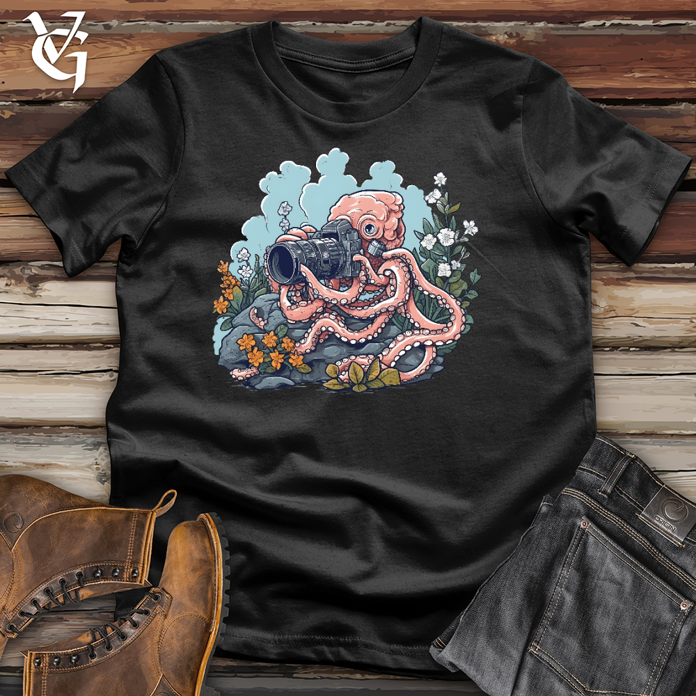 Octopus Photographer Cotton Tee