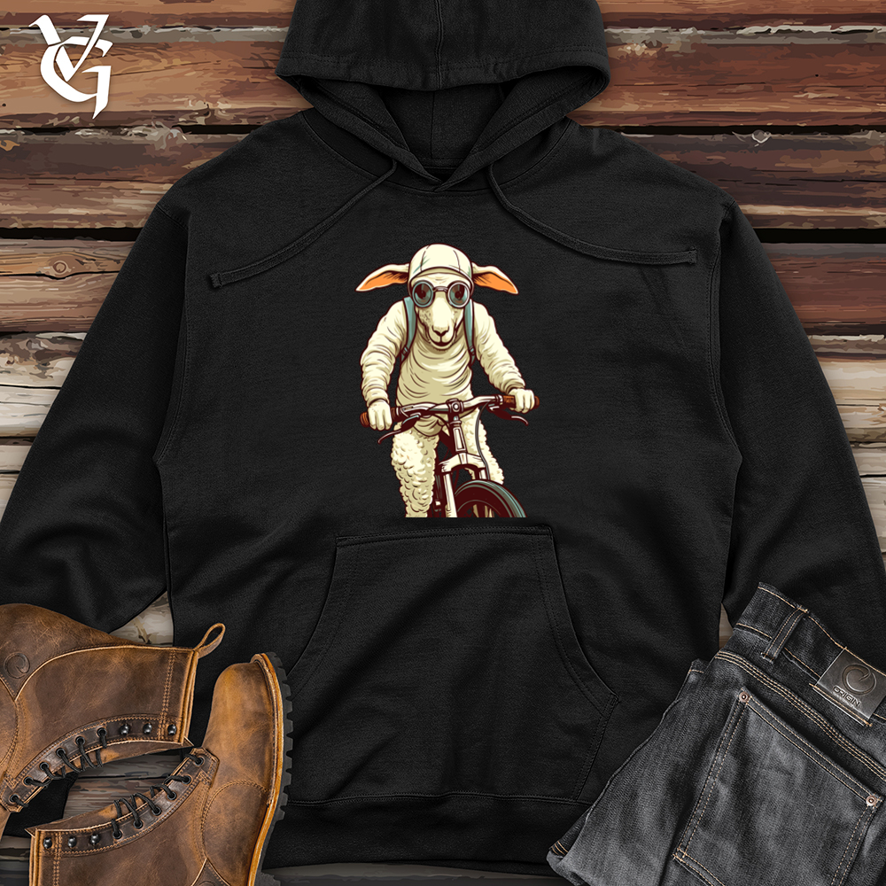 Sheep Pedal Power Cycle Tour Midweight Hooded Sweatshirt