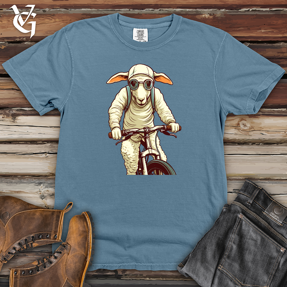 Sheep Pedal Power Cycle Tour Heavy Cotton Comfort Colors Tee