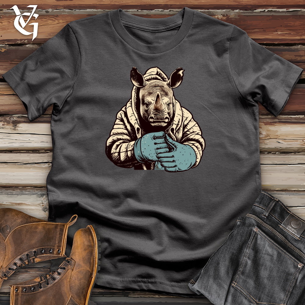 Vintage Mitten Wearing Rhino Softstyle Tee