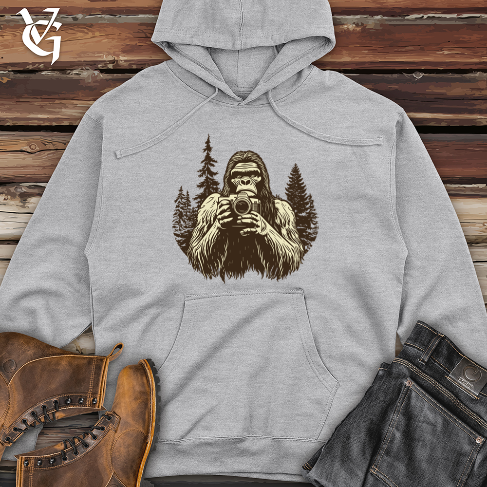 Sasquatch Capturing Snapshots Midweight Hooded Sweatshirt