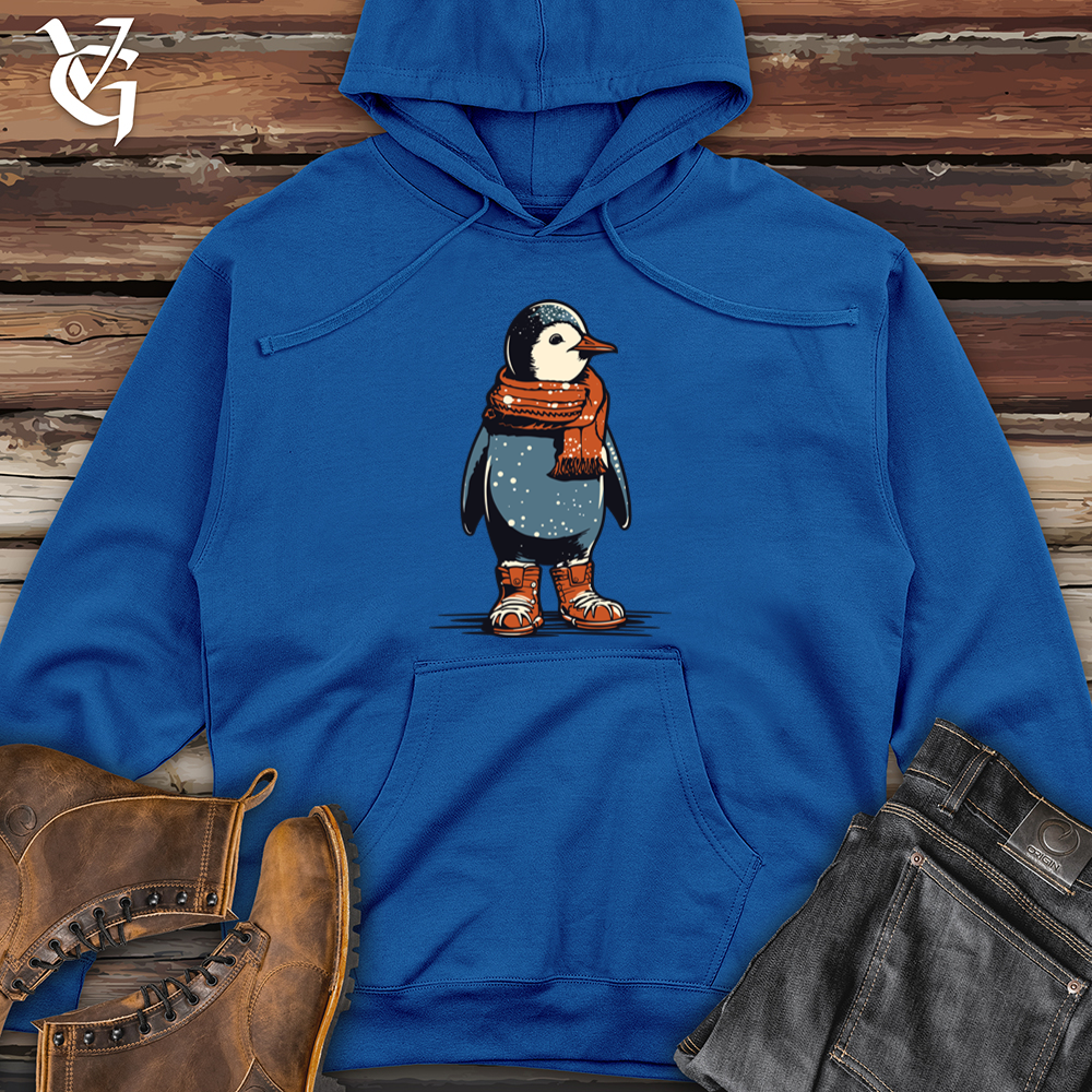 Vintage Snow Boot Penguin Midweight Hooded Sweatshirt