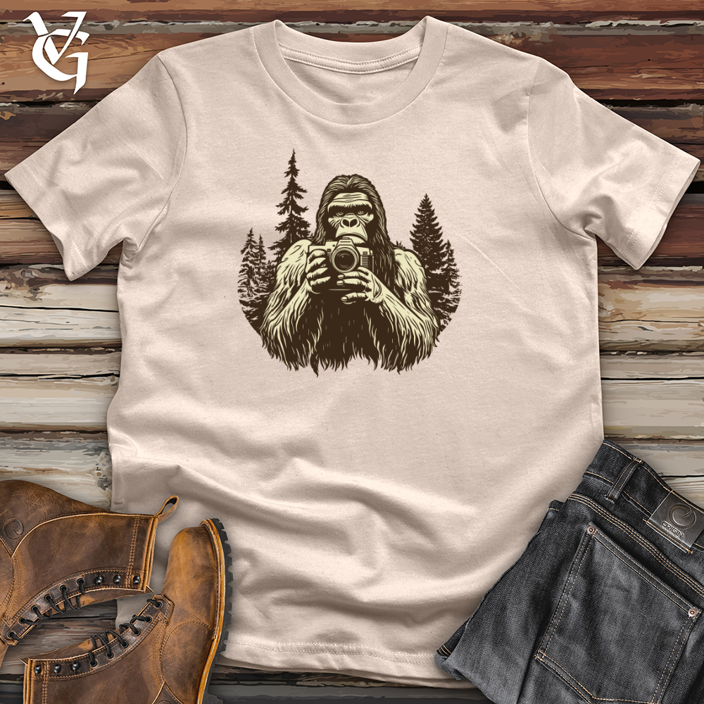 Sasquatch Capturing Snapshots Cotton Tee