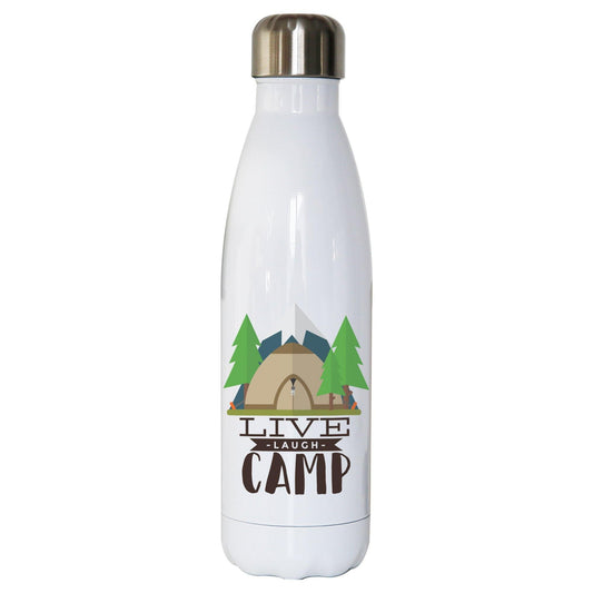 Live laugh camp outdoor water bottle stainless steel reusable